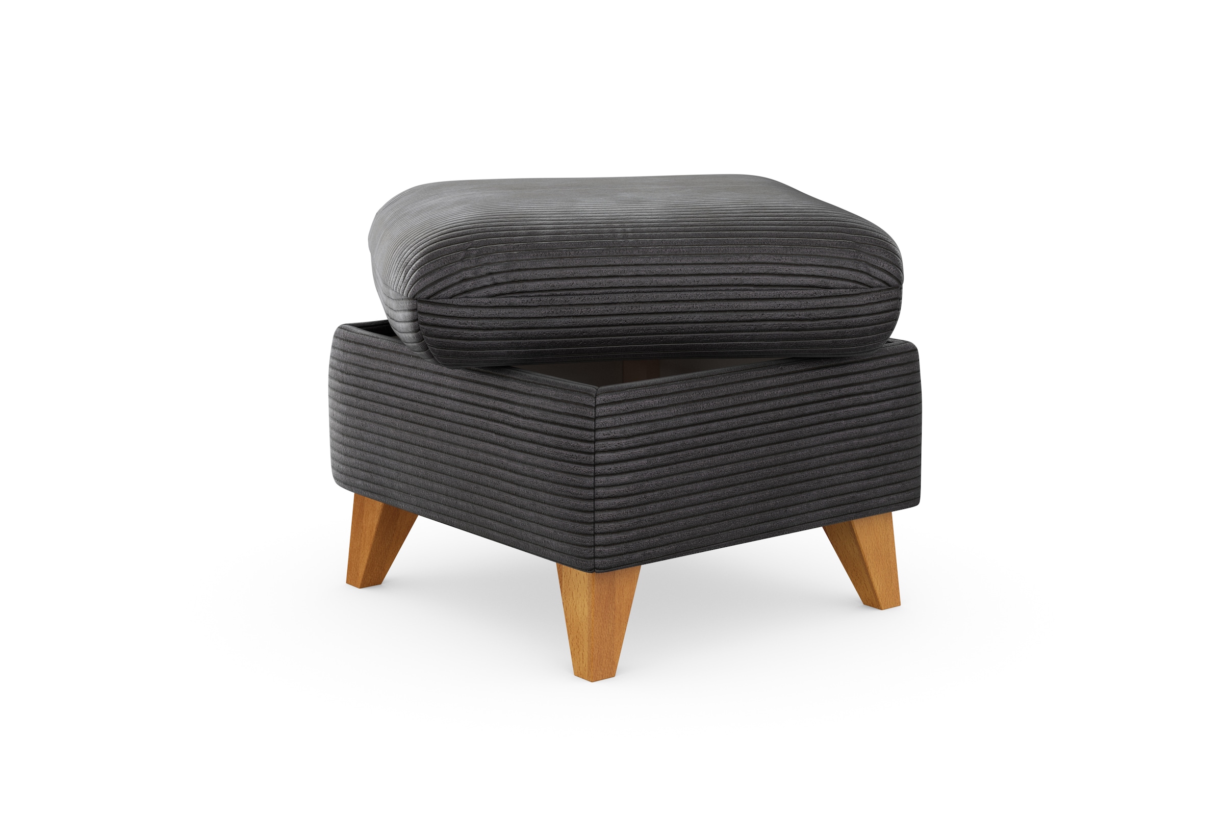 Home affaire Tabouret rembourré »Trelleborg« mit Cord-Bezug, mit Staufach, inkl. Federkern-Polsterung