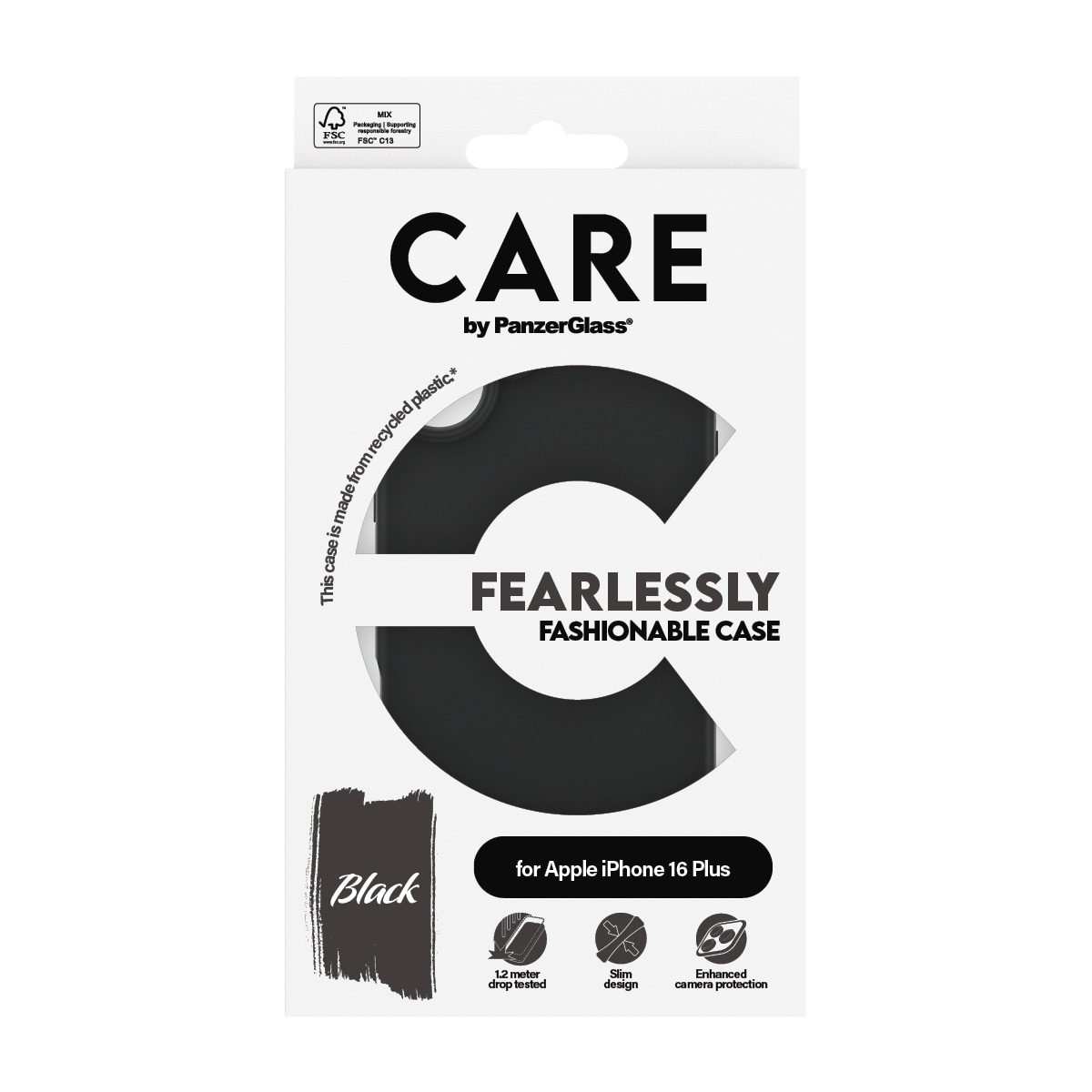 CARE by PanzerGlass Housse pour téléphone portable »Fearlessly Fashionable Case für Apple iPhone 16 Plus« Backcover, Schutzhülle, Handyschutzhülle, Case, Schutzcase, stossfest