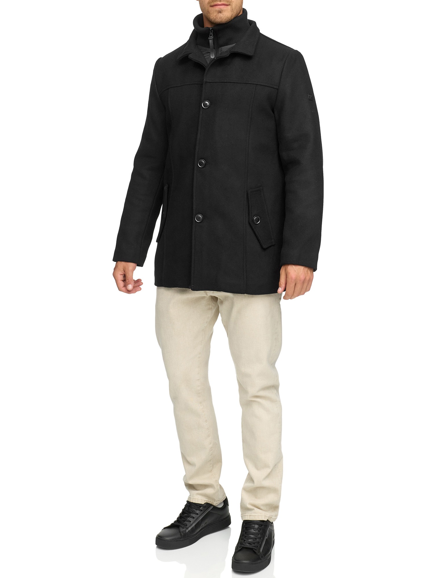 Indicode Veste en laine »INLunik« ohne Kapuze