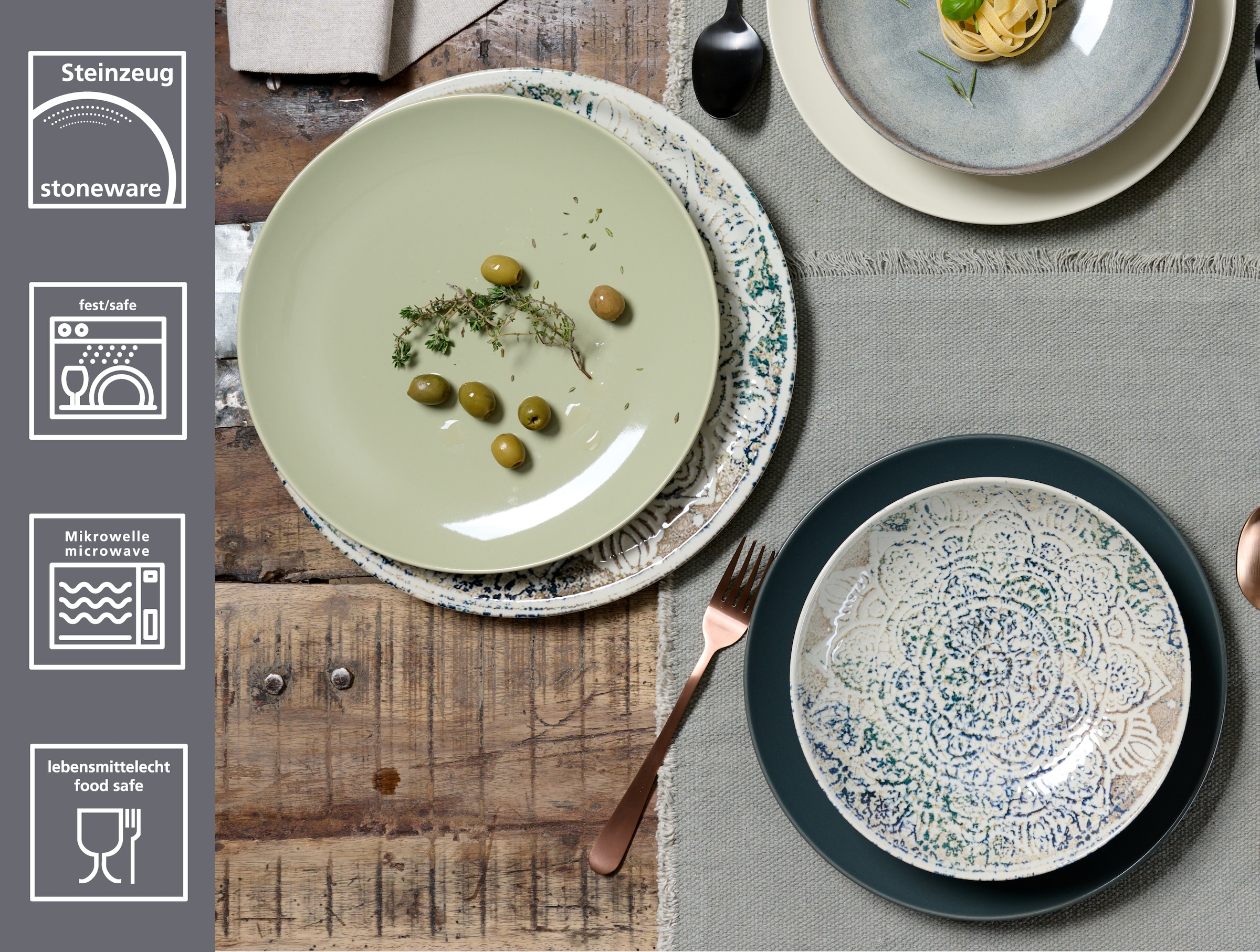 Ritzenhoff & Breker Tafelservice »Luig« keramische Digitaldrucktechnik