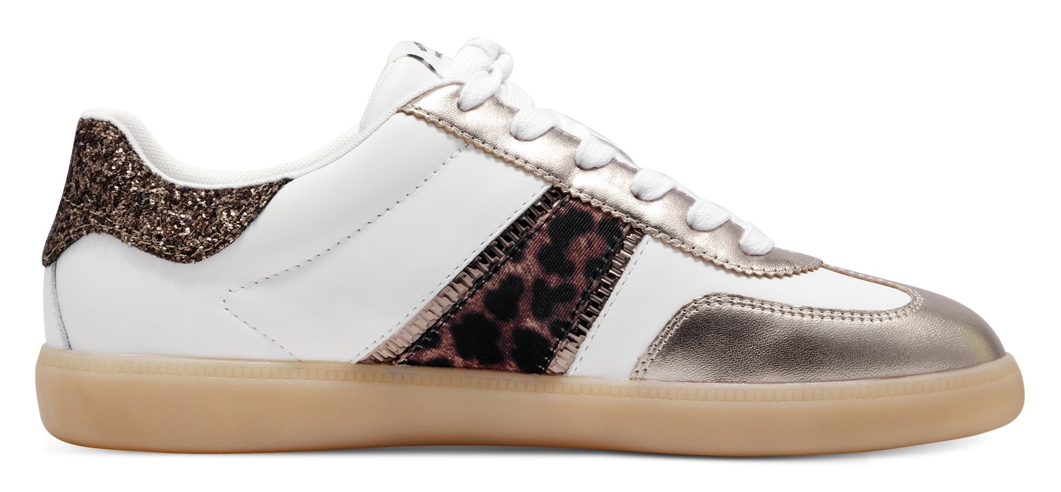 Tamaris Baskets à plateforme  , Freizeitschuh, Halbschuh, Schnürschuh mit Glitter an der Ferse