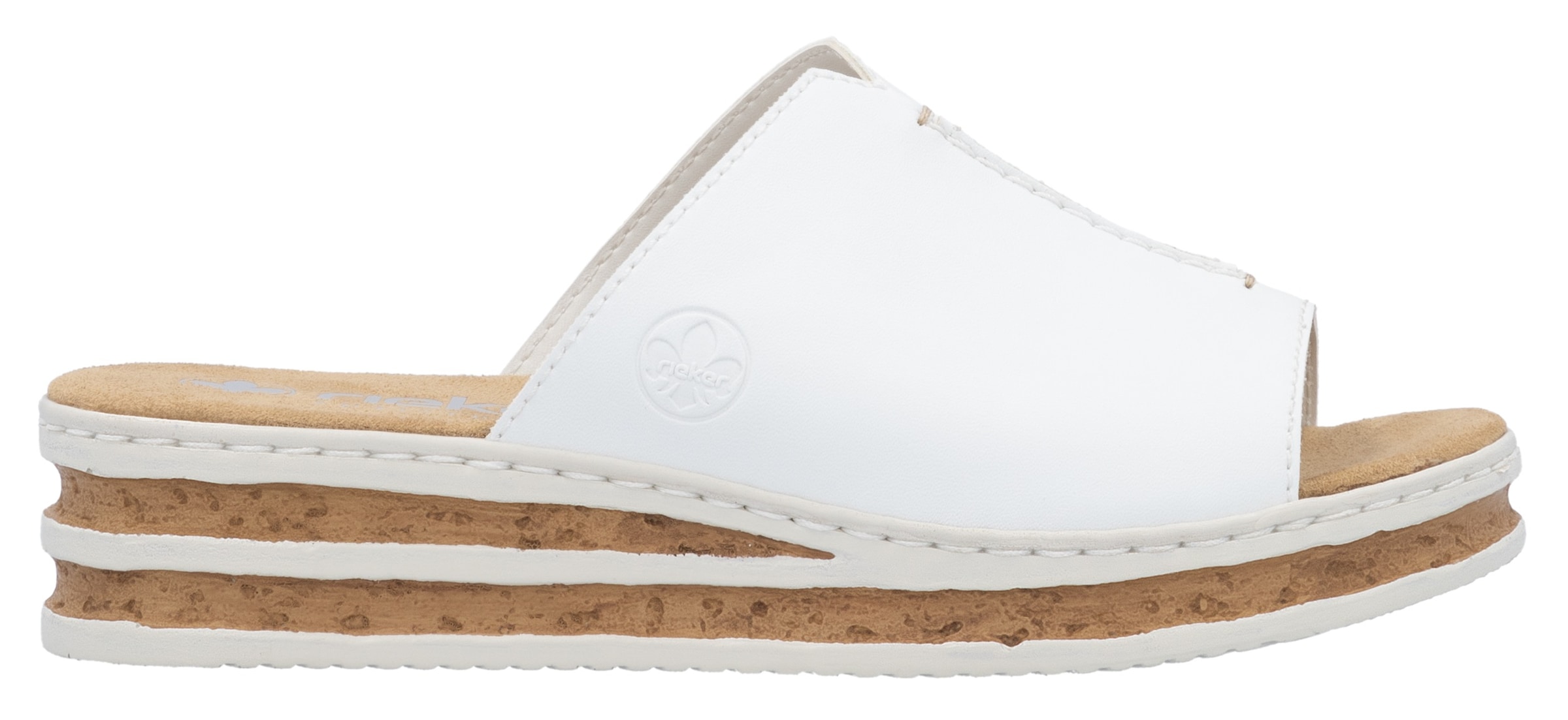Rieker Keilpantolette  , Sommerschuh, Hausschuh, Keilabsatz, zum Schlupfen