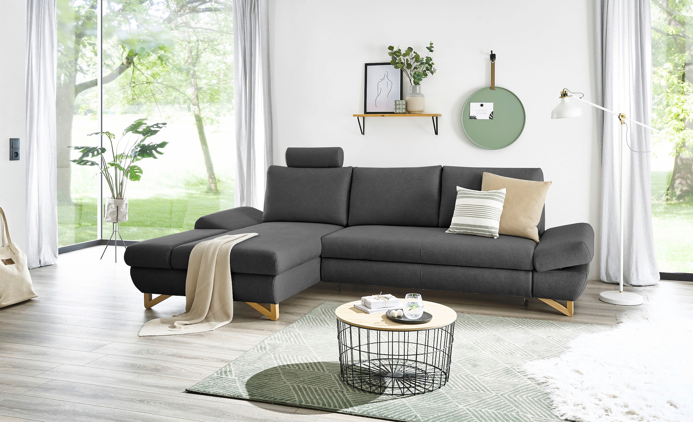 Home affaire Canapé-lit »City/Giron« komfortable Bettfunktion (Liegefläche 245 x 138 cm), sowie Bettkasten