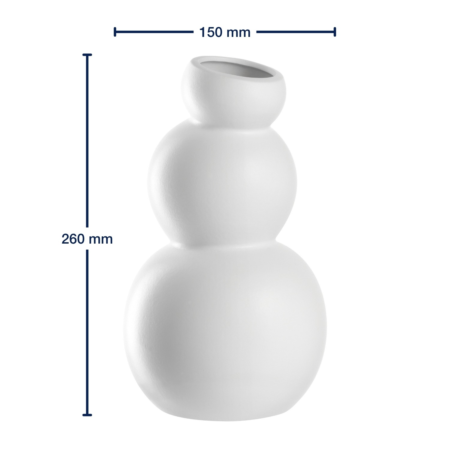 LEONARDO Vase décoratif »Schneemann« en céramique