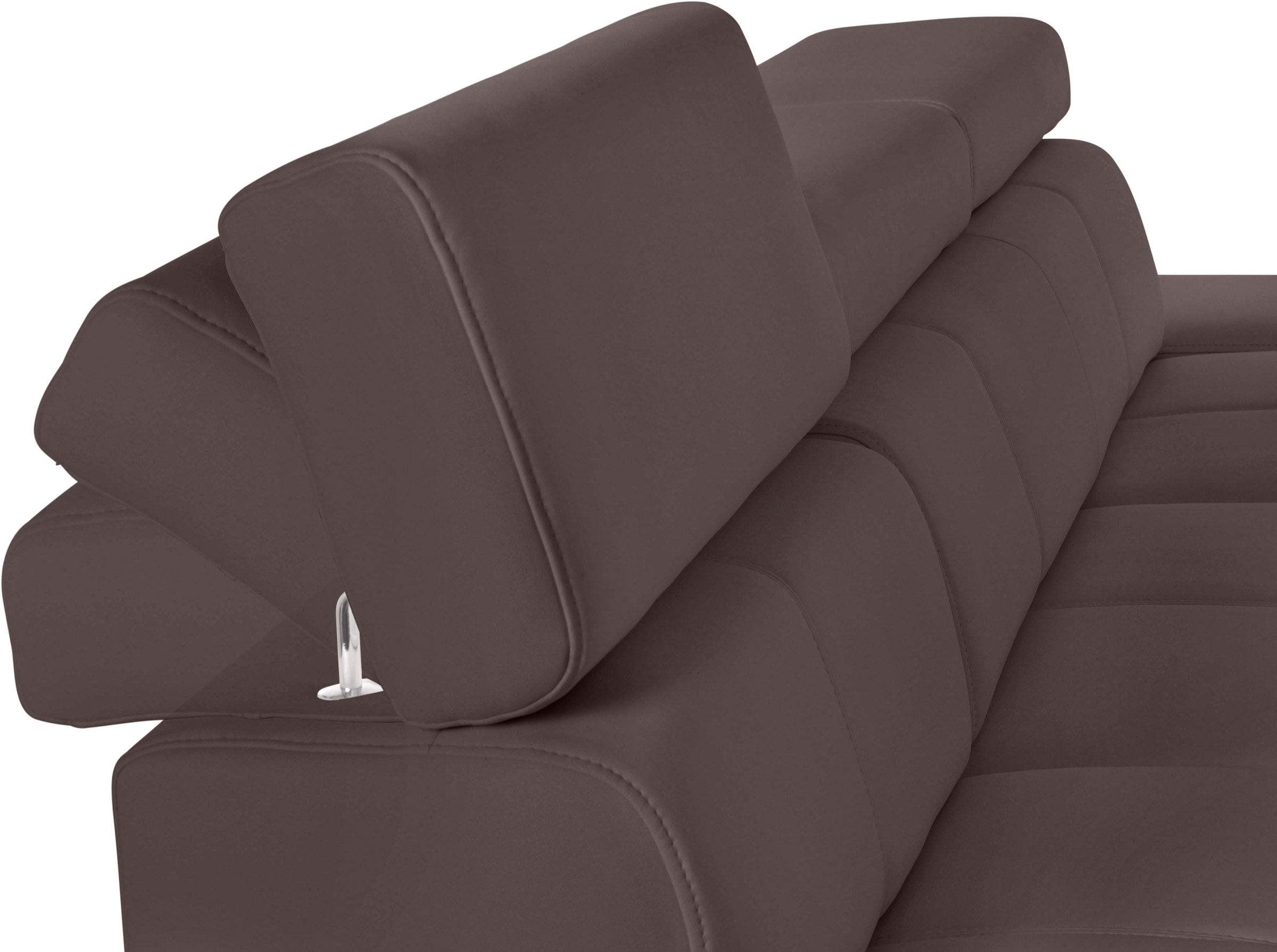 exxpo - sofa fashion Canapé d'angle »Fiji, hochwertige Detailverarbeitung, Breite 292cm, L-Form« bequem durch Kopf- und Armteilverstellung, wahlweise mit Bettfunktion