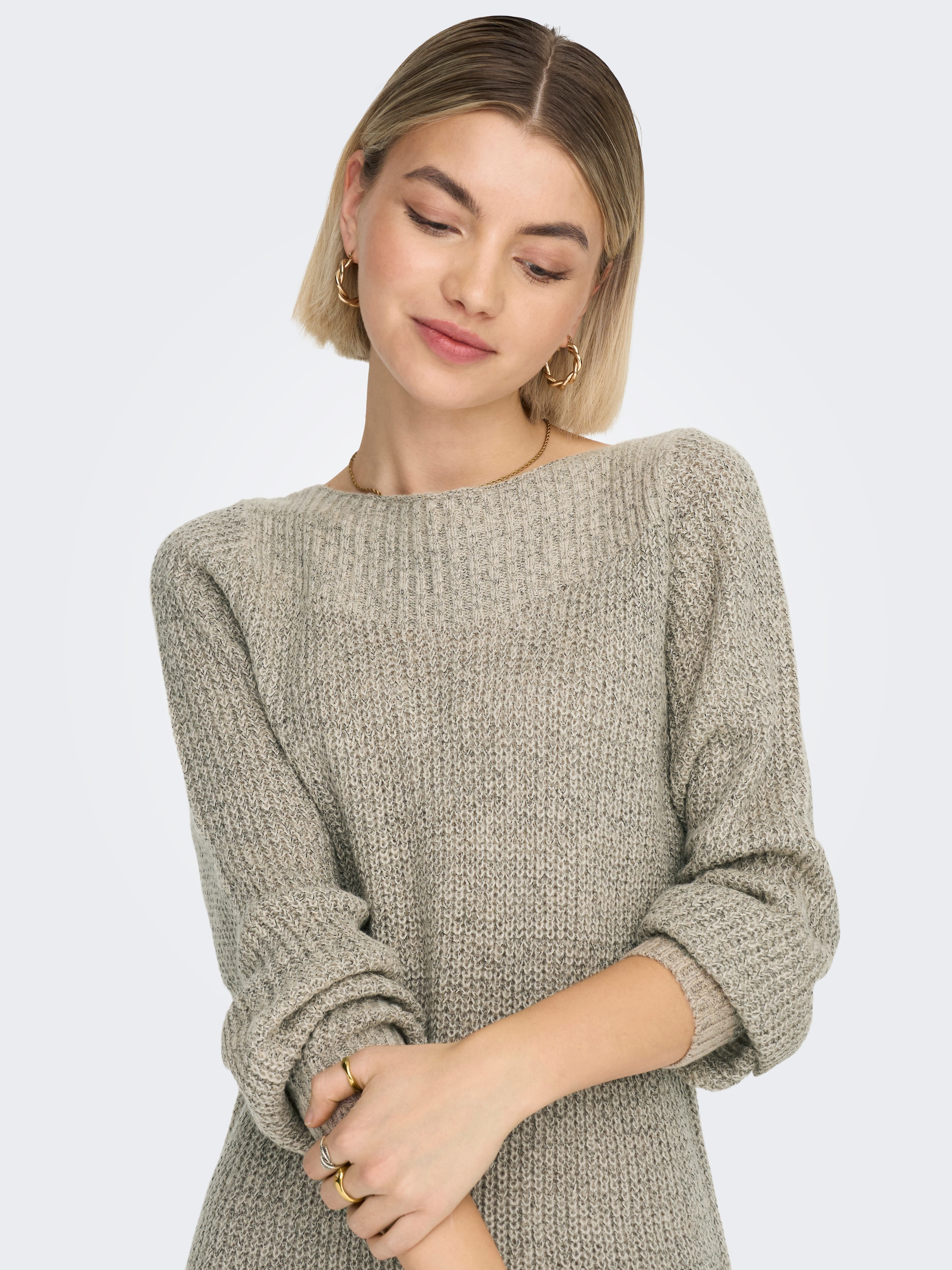 JDY Mini-robe »JDYWHITNEY MEGAN L/S BOAT DRESS KNT NOOS« Sommerkleid
