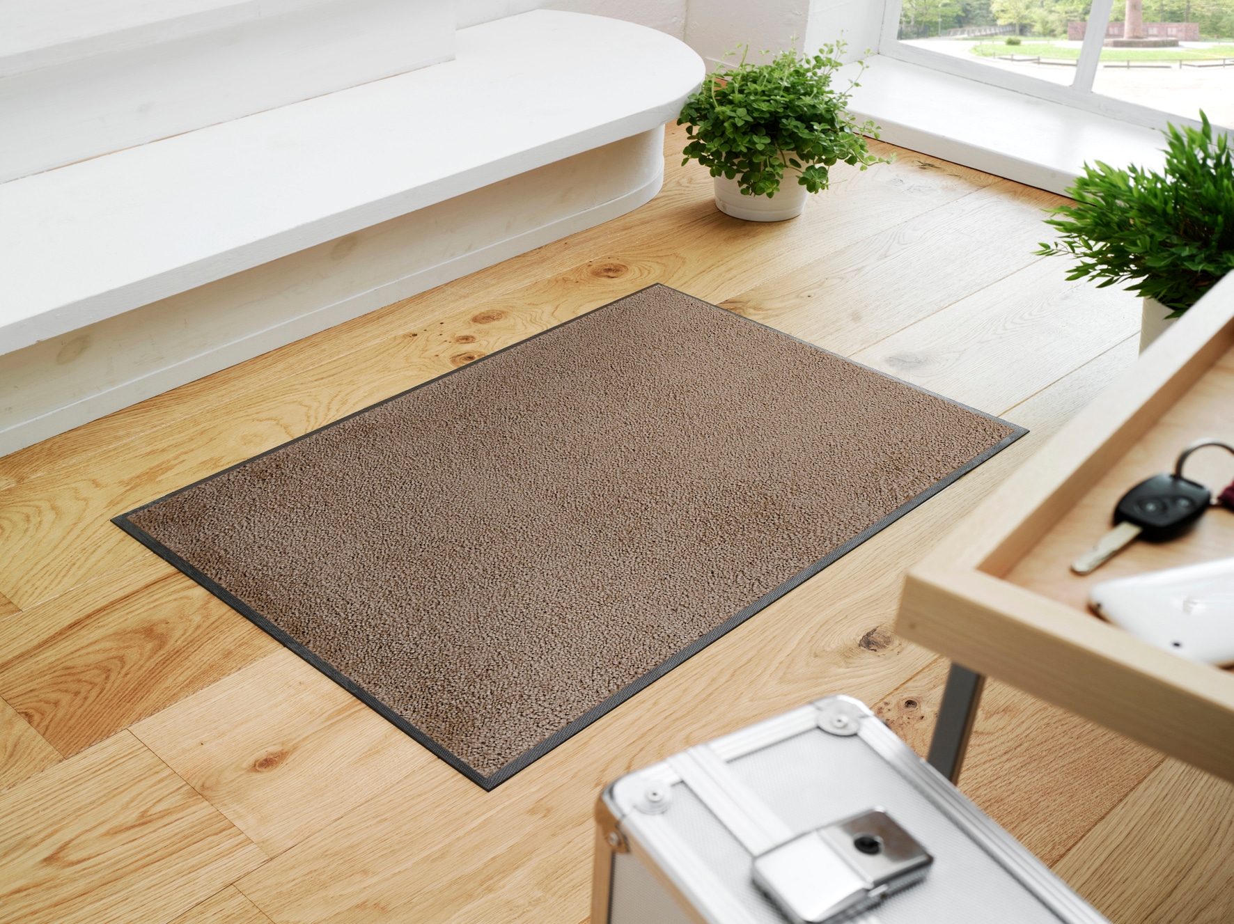 wash+dry by Kleen-Tex Tapis de sol »Original Uni, Schmutzfangteppich« Rectangulaire 9 mm Höhe tapis anti-saleté, antidérapant, aussi disponible en coureur