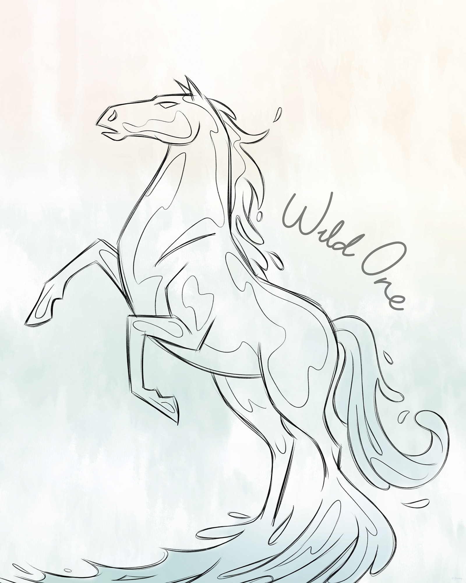 Komar Fresque murale »Disney Frozen Blue Lights« Set, 1 cuis tlg. 40 x 50 cm (Breite x Höhe) - Kinderzimmer, Dekoration