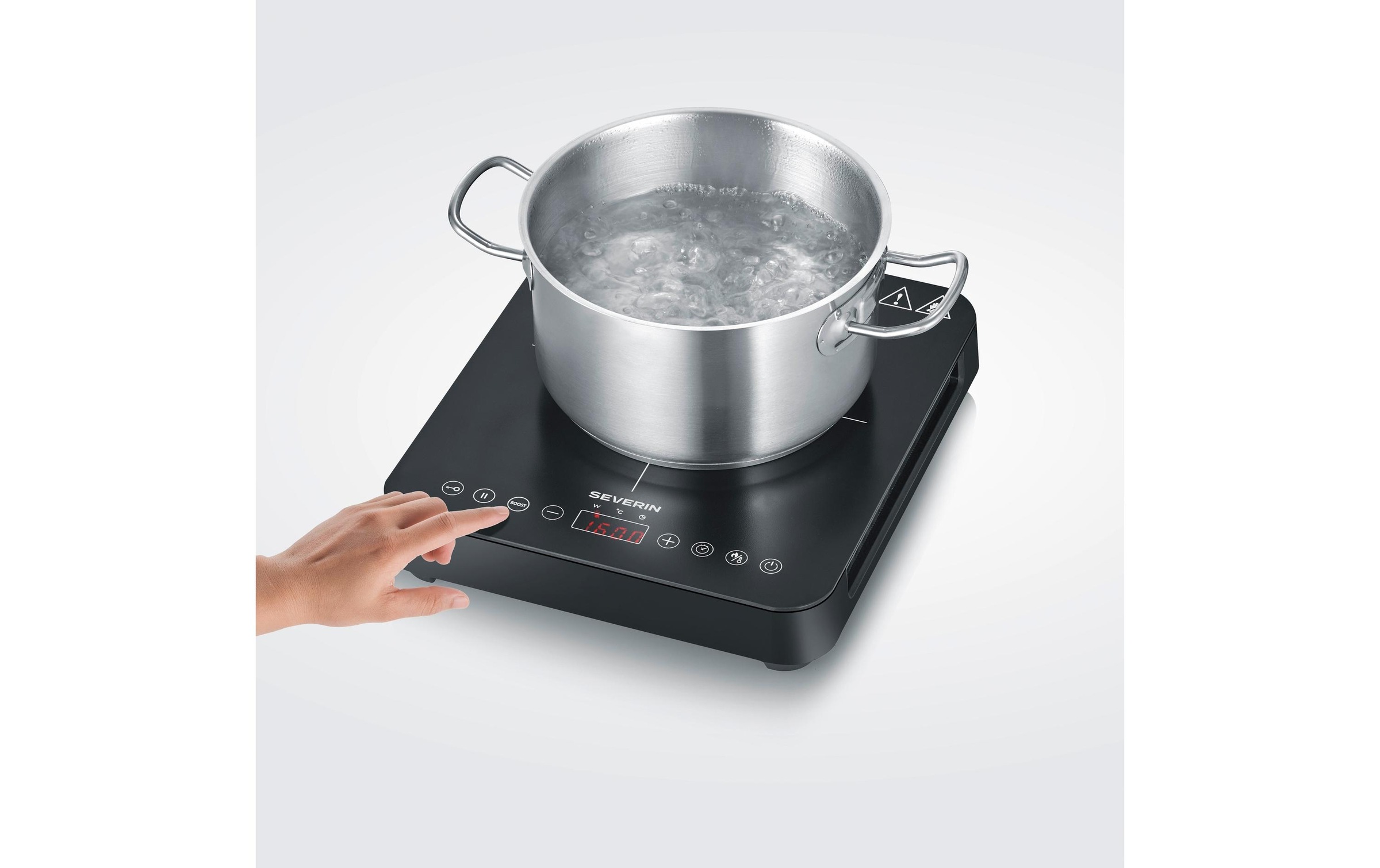 Severin Plaque de cuisson à induction simple »KP1025« Induktions-Einzelkochplatte mit Glaskeramik-Oberfläche