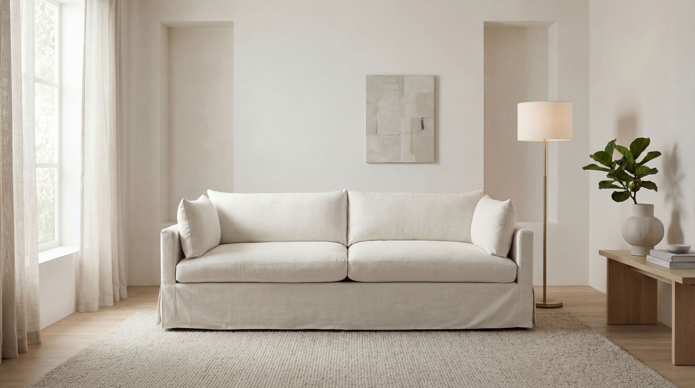 GOODproduct 3-Sitzer »Joucas, Hussensofa, Breite 244 cm« extra tiefe Sitzfläche, mit Faserball-Füllung für mehr Sitzkomfort
