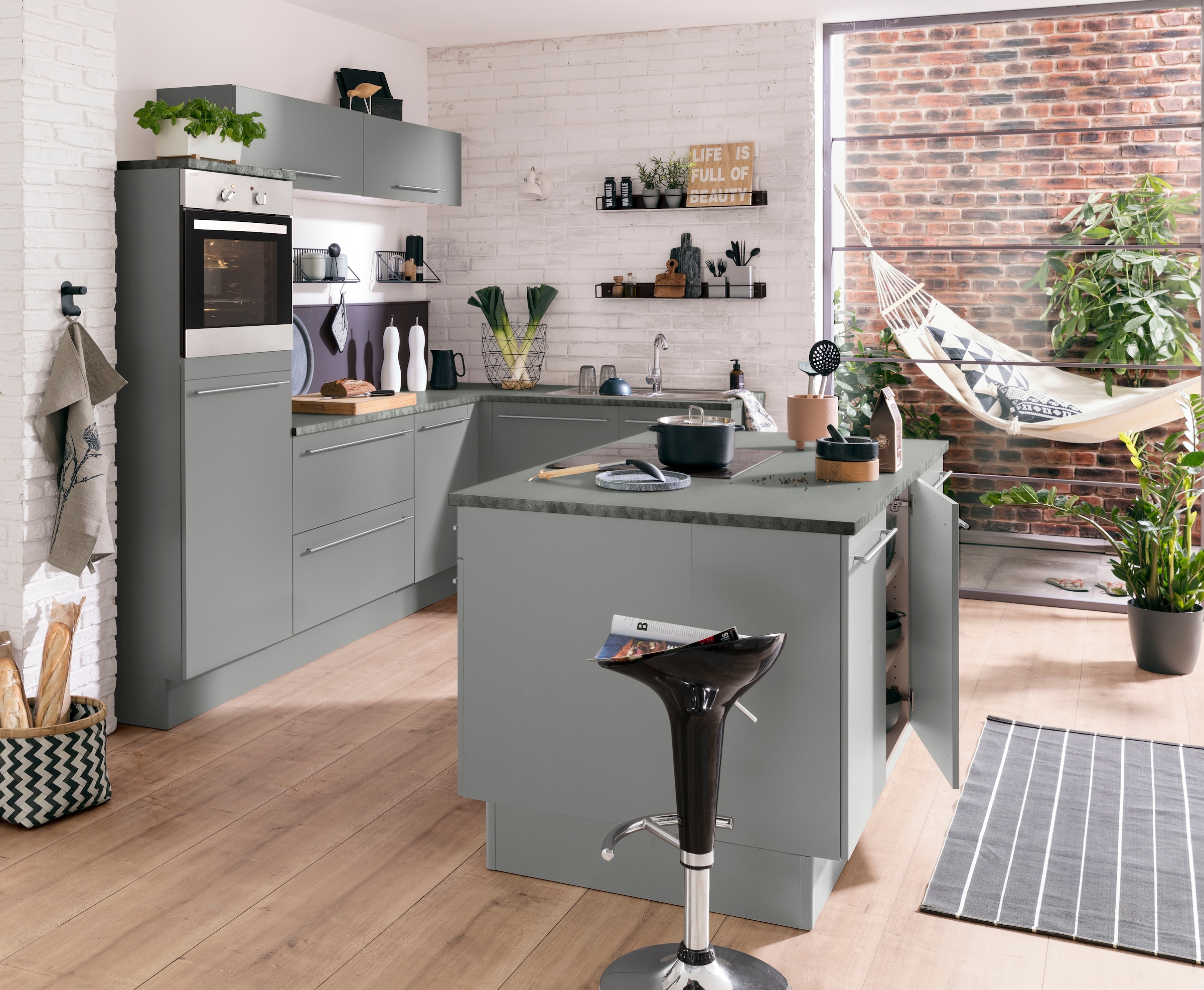 OPTIFIT Winkelküche »Bern« Stellbreite 265x175 cm, wahlweise mit E-Geräten