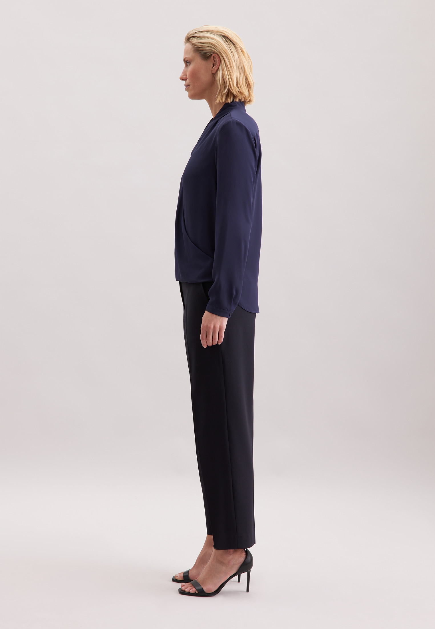 seidensticker Wickelbluse »Schwarze Rose« 1/1 V-Neck Uni