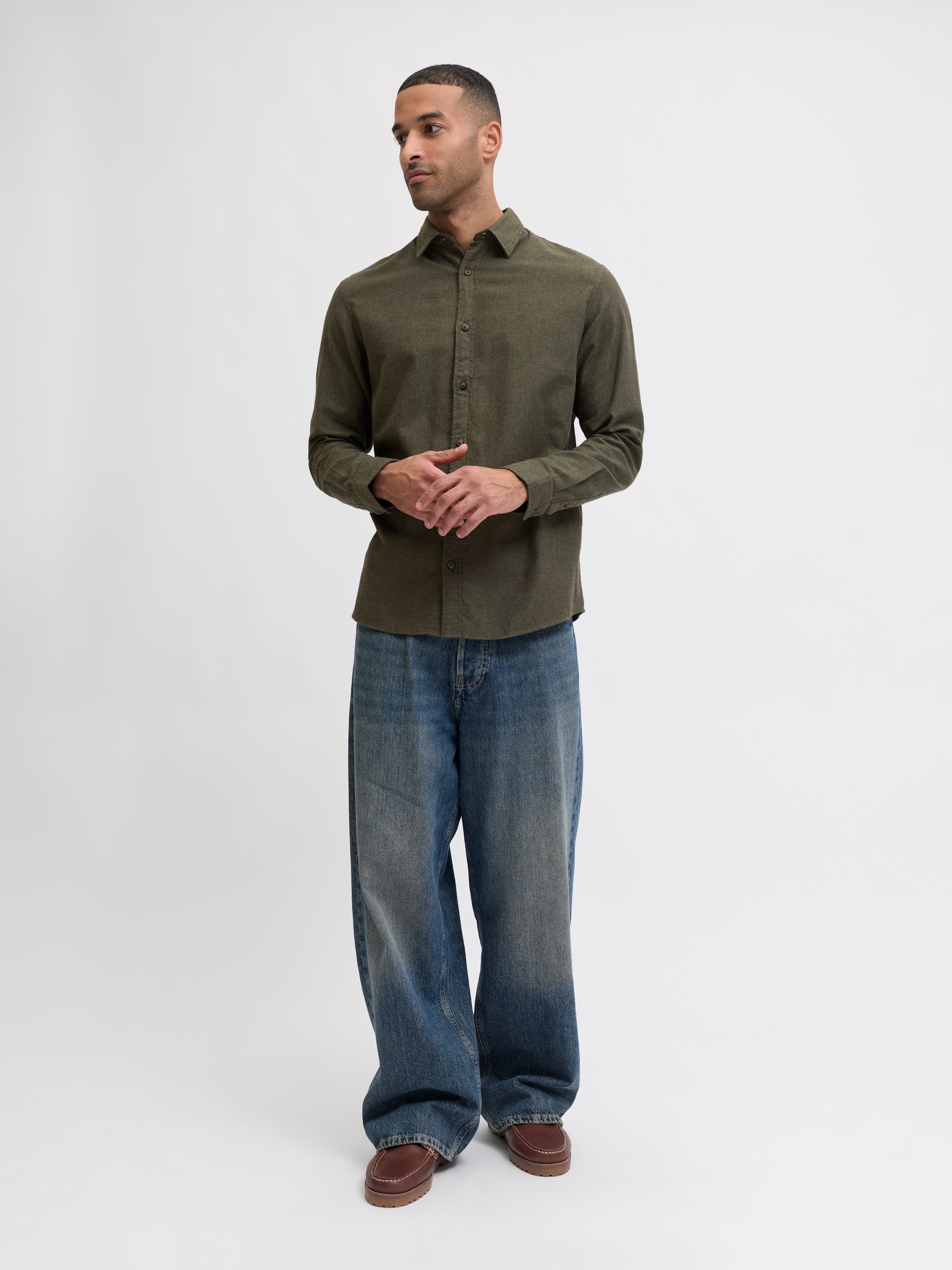 Jack & Jones Langarmhemd »JJECLASSIC MELANGE SHIRT L/S NOOS«