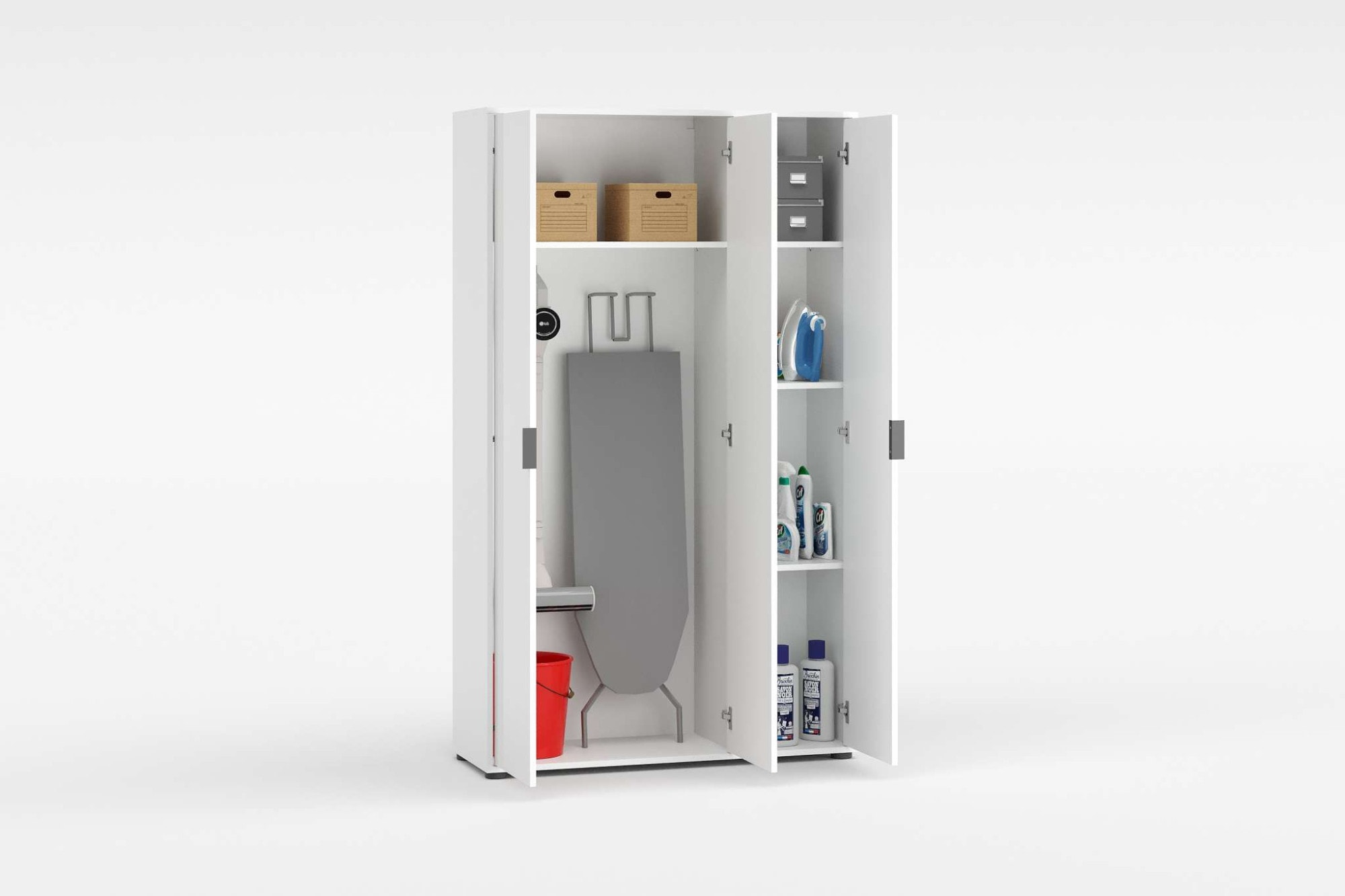 Home affaire Armoire multi-usages »JOLLY, Stauraumschrank , Breite 107 cm , Höhe 178 cm« 1 cuis tlg. 3 Türen,3 kleine ,1 grosser Einlegeboden- Schrank hochglanz lackiert