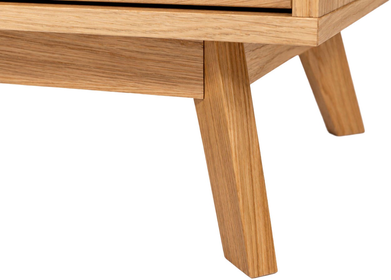 Woodman Vitrine en verre »Kensal« au design scandinave épuré, placage chêne, FSC®