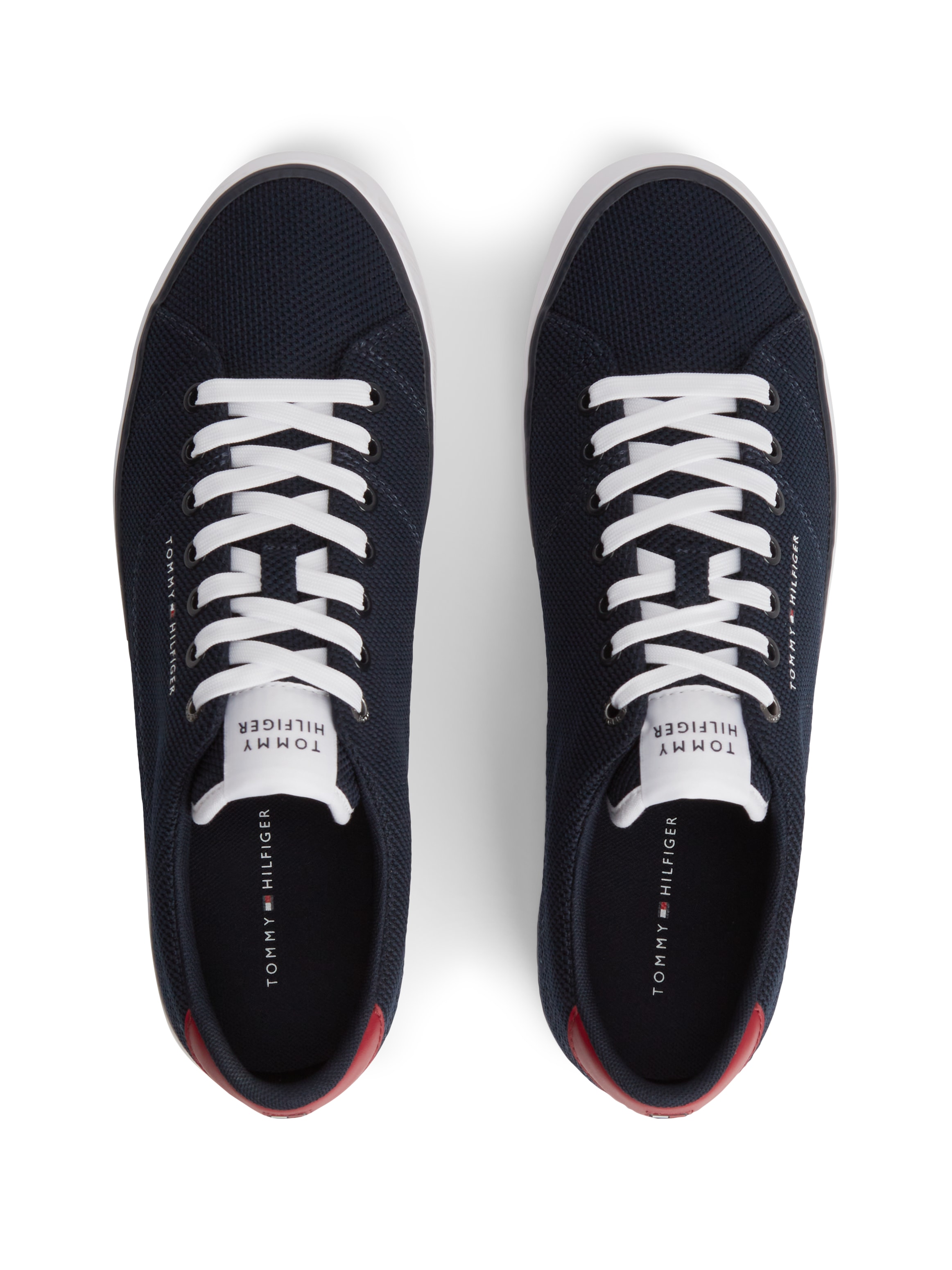 Tommy Hilfiger Sneakers »TH HI VULC CORE LOW SUMMER MESH«  Freizeitschuh, Halbschuh, Schnürschuh mit Kontrastbesätzen