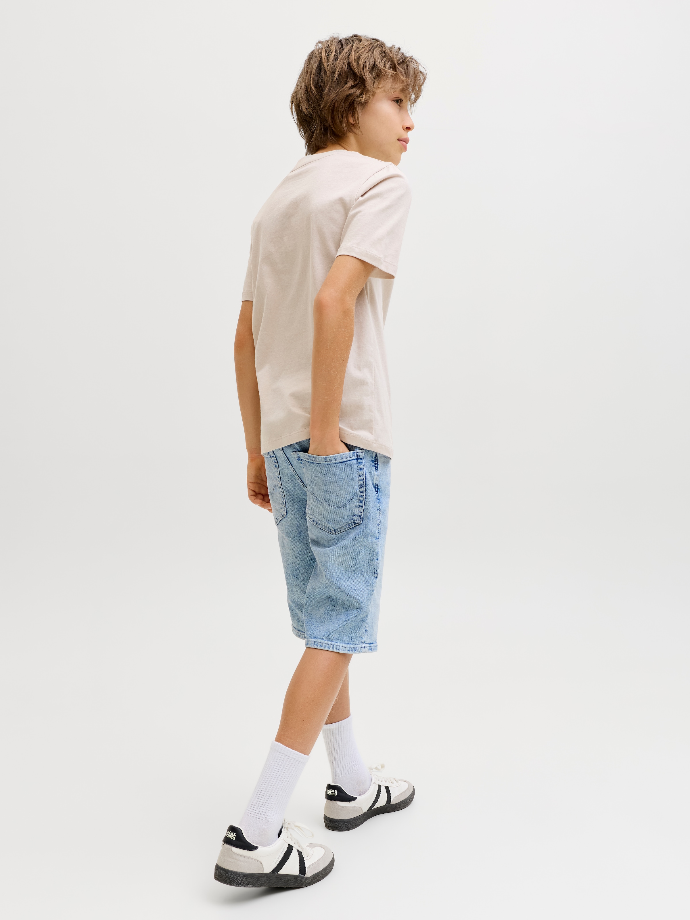 Jack & Jones Junior Shorts »JJIRICK bequem mit mittlerer Taille für Jungen«  unifarben, modisch, regular fit, Web,
