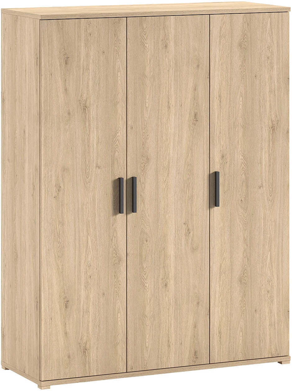 Vipack Set de chambre d'adolescent »SAM - Bett, Nachtkonsole, Kleiderschrank 3-trg., gradliniges Design« Tiroirs sur coulisses métalliques, armoire 3 portes avec beaucoup de rangement, 3 pièces tlg.