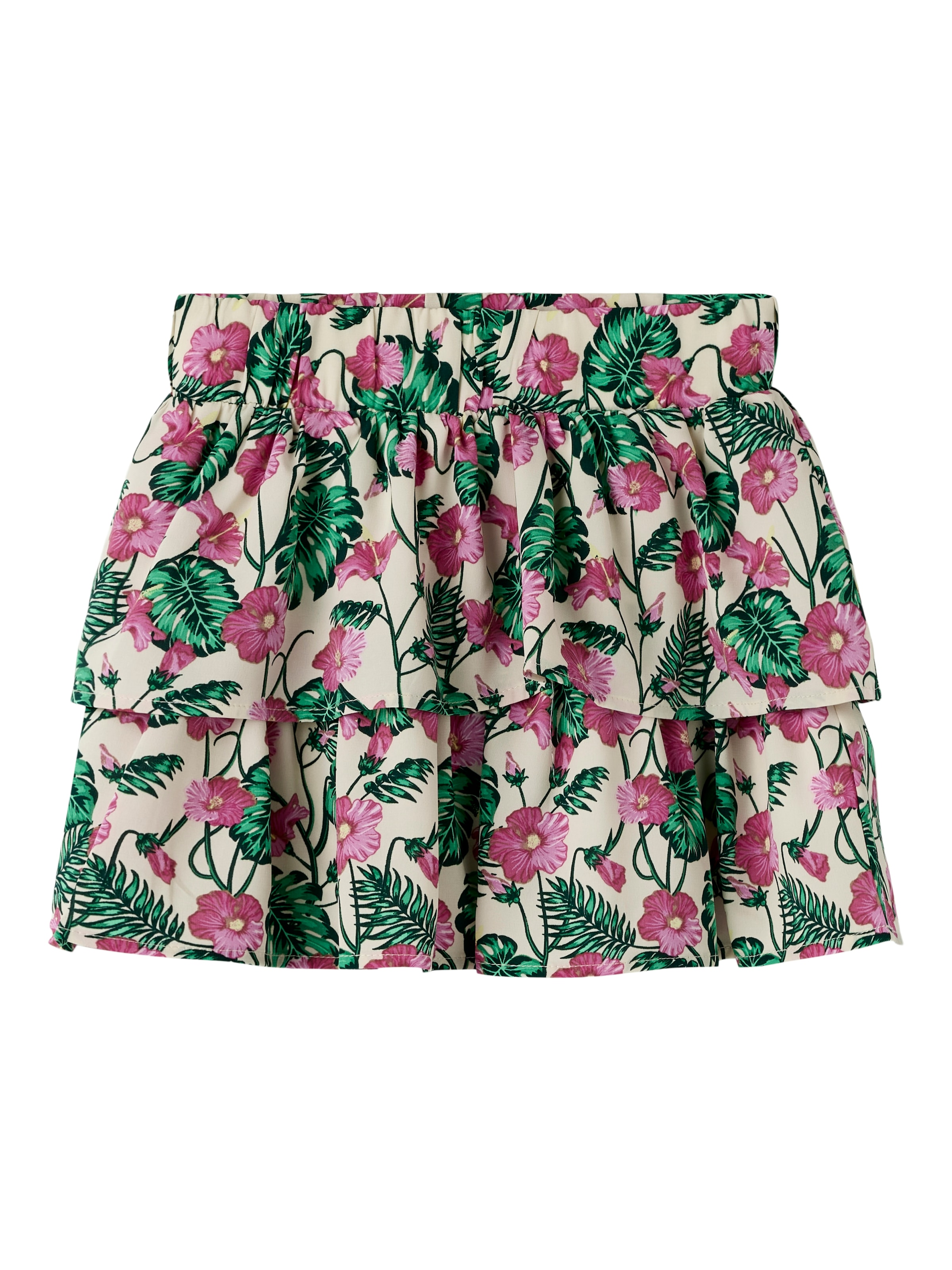 Name It Jupe à volants »NKFVINAYA SKIRT FFF NOOS« Fibre synthétique, stretch, imprimé intégral