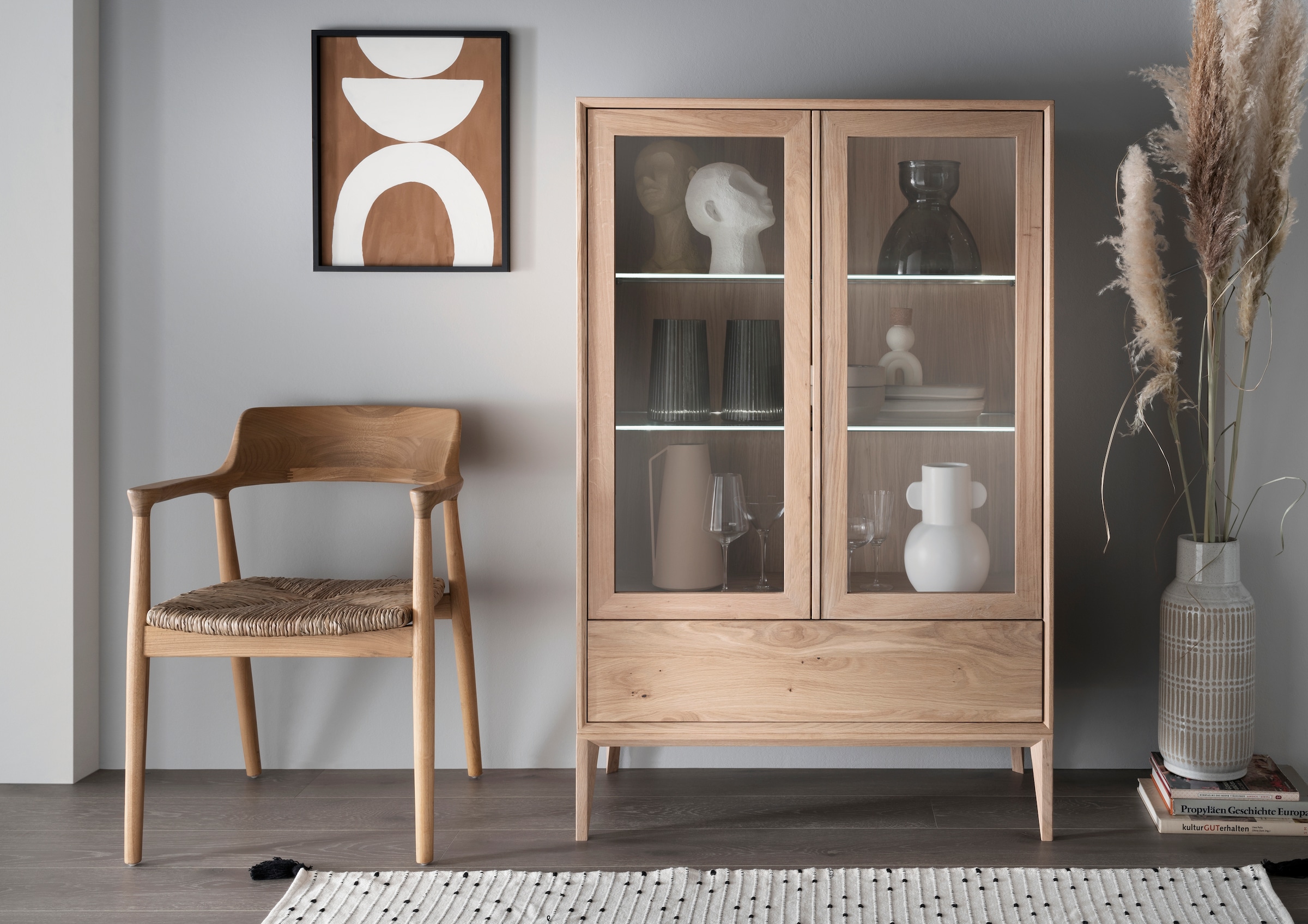 Home affaire Vitrines »Koda« inklusive Beleuchtung, verstellbare Glasböden