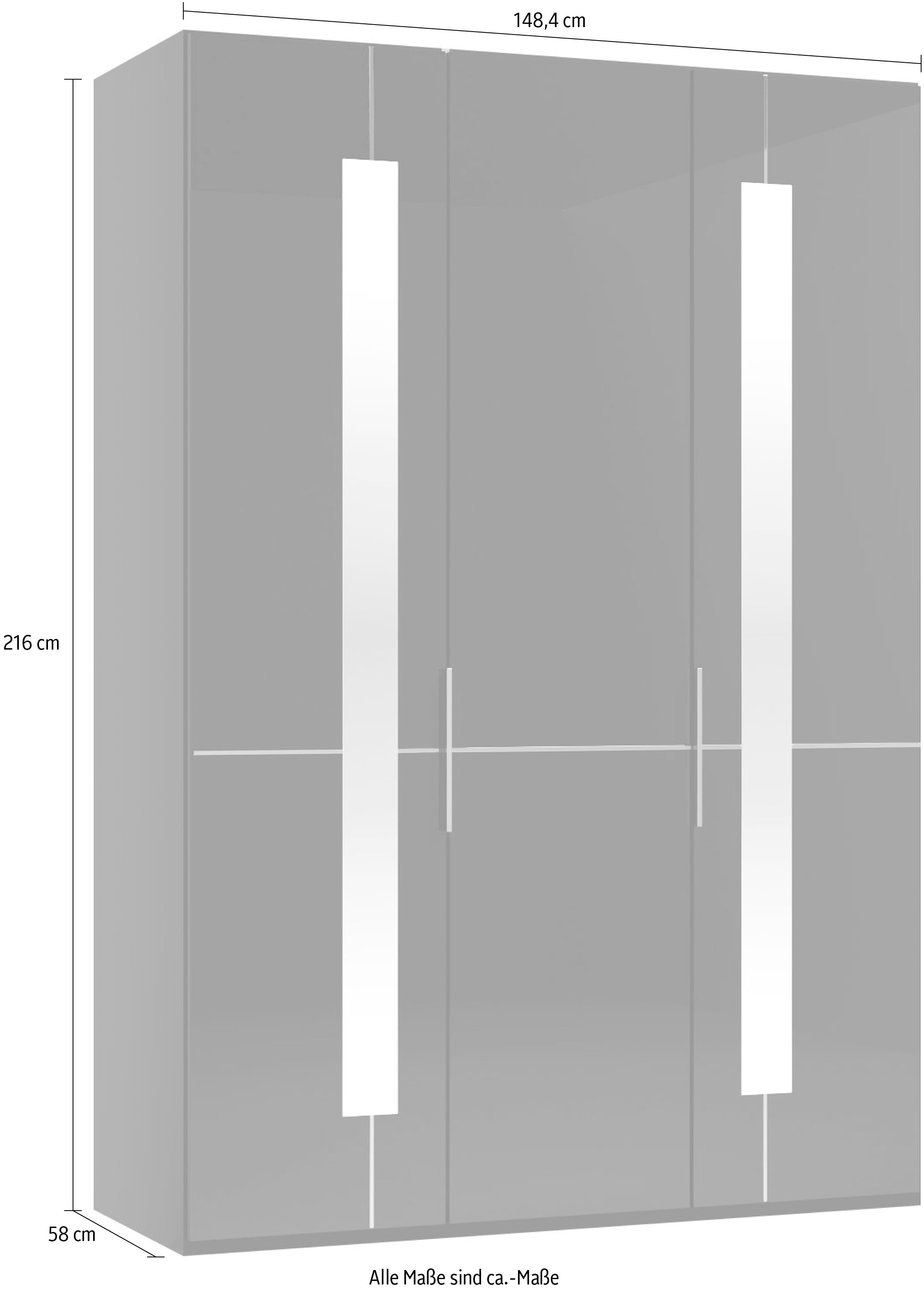 Musterring Armoires à vêtements »Imola W« étagères et tringles à vêtements, avec portes vitrées incluant miroir décoratif