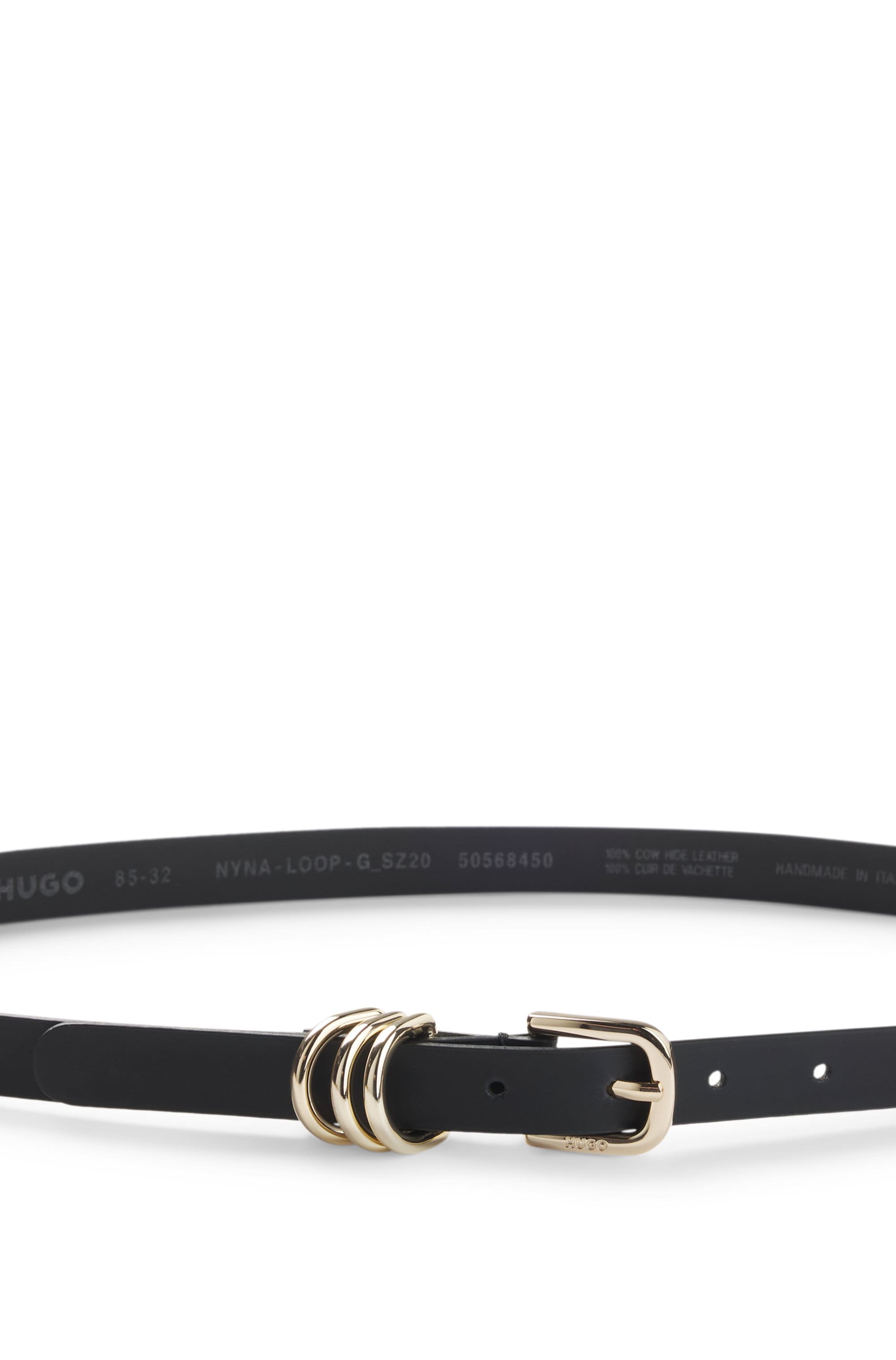 HUGO Ceinture en cuir »Nyna-Loop-G Sz20« en cuir italien