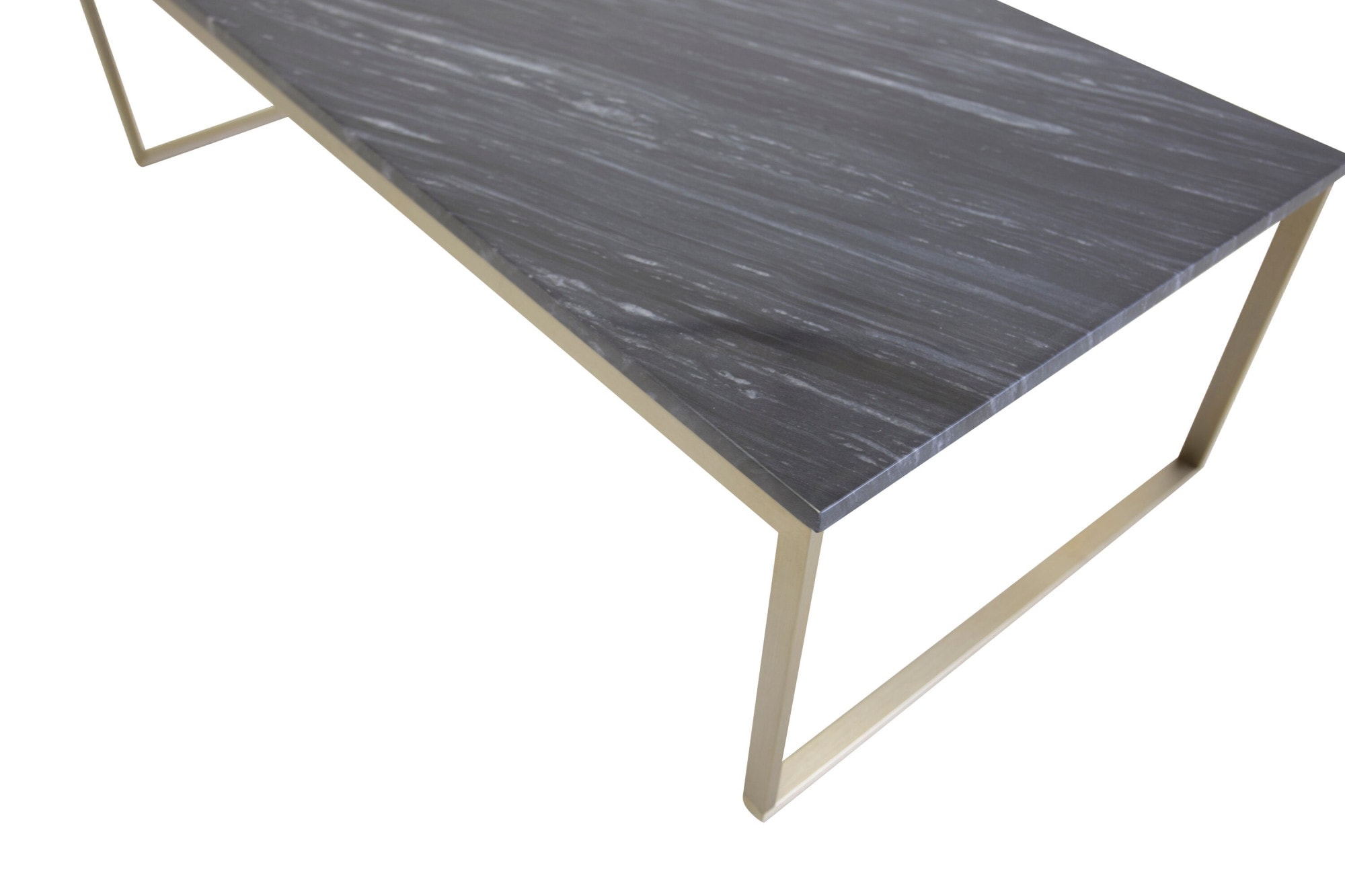 Venture Home Table basse »Estelle, rechteckiger Couchtisch mit Marmorplatte, 120 × 60 cm« Sofatisch, Marmor, Stahl, niedrig, edel, anspruchsvoll