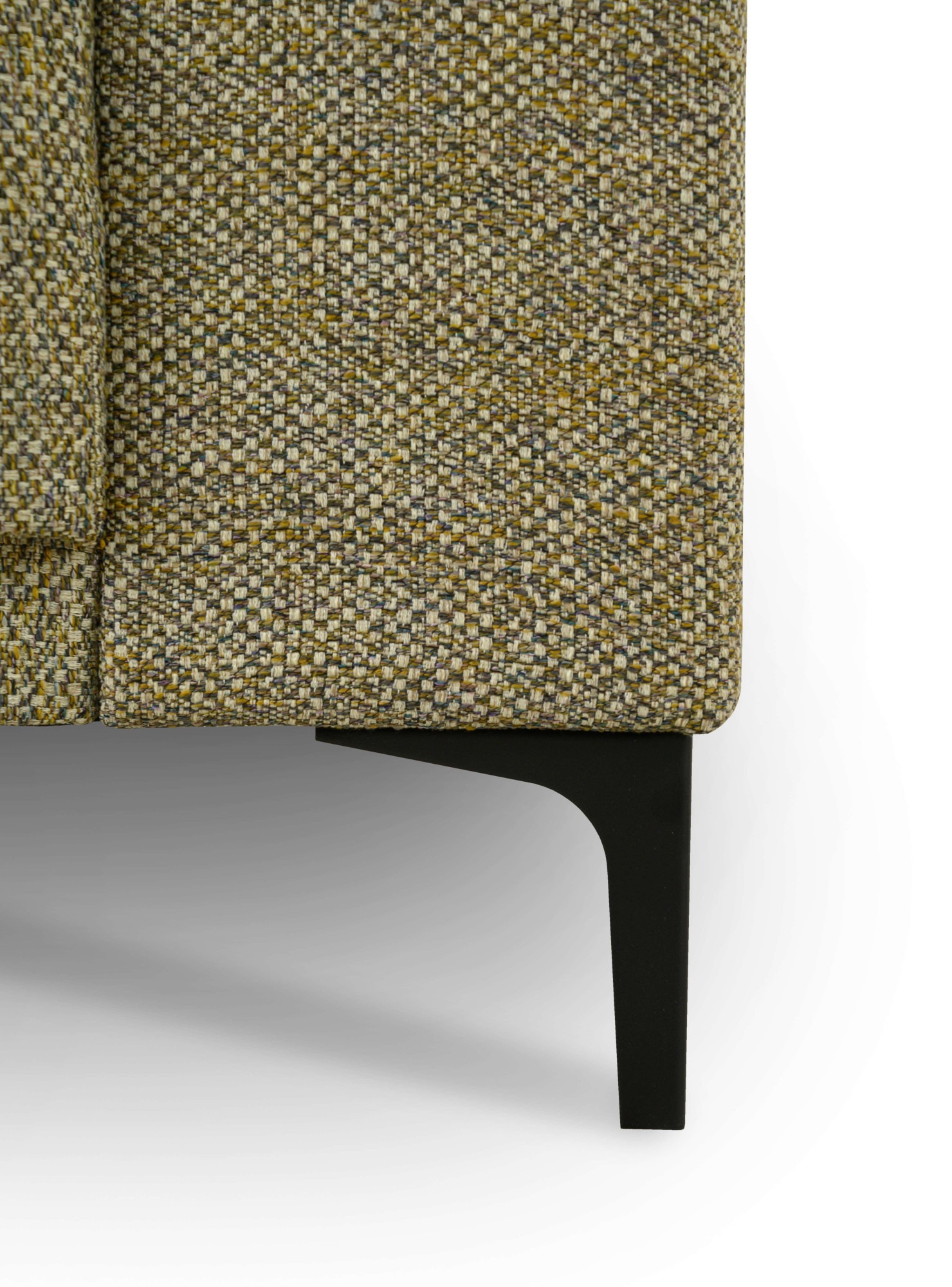 GOODproduct 3-places »Xander« Breite 224 cm, Soft-Touch Chenille, Webstoff, schwarze Metallfüsse