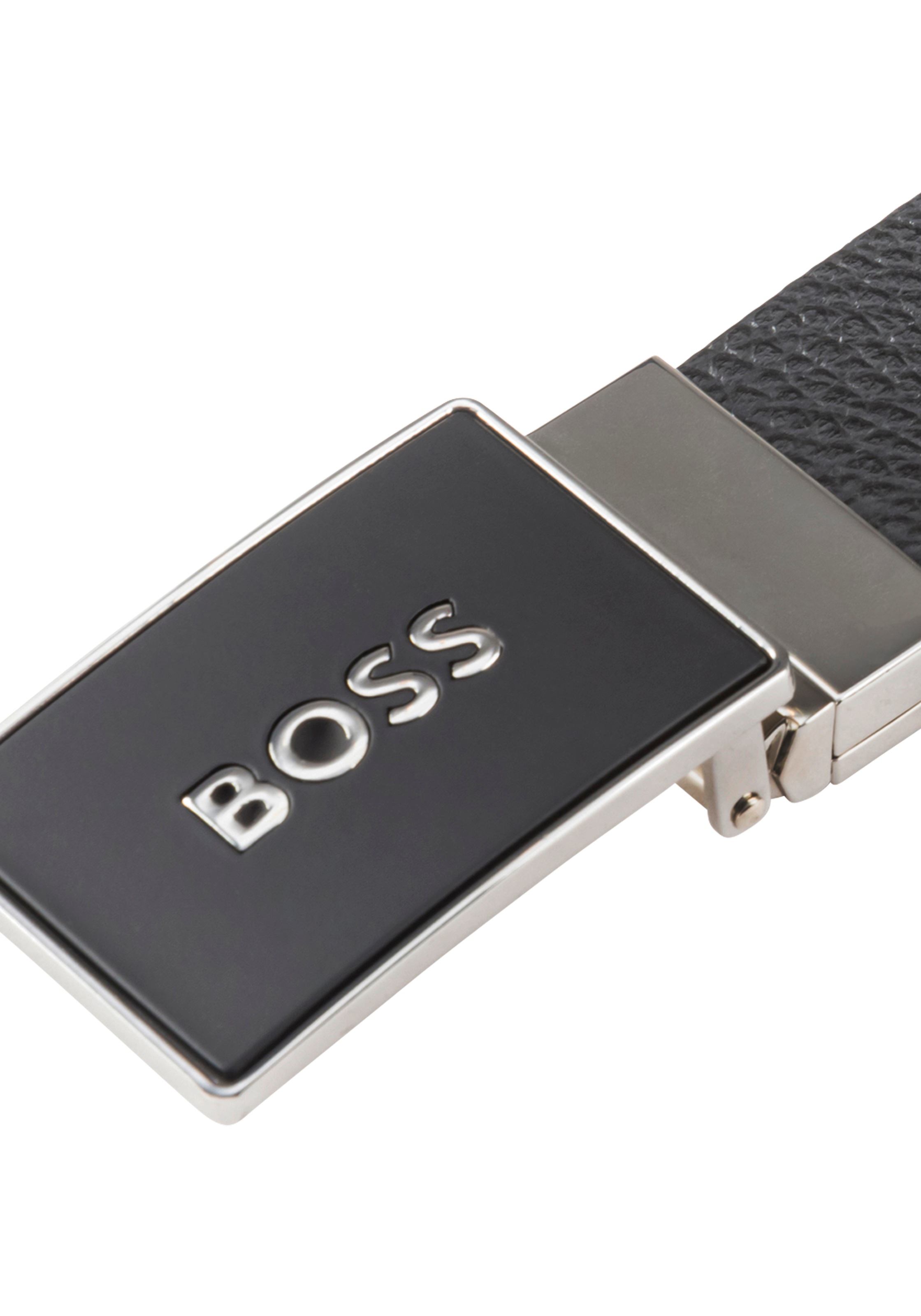 BOSS Ceinture en cuir »BOSS_Icon-M_Sr35_grp« avec étiquette de marque