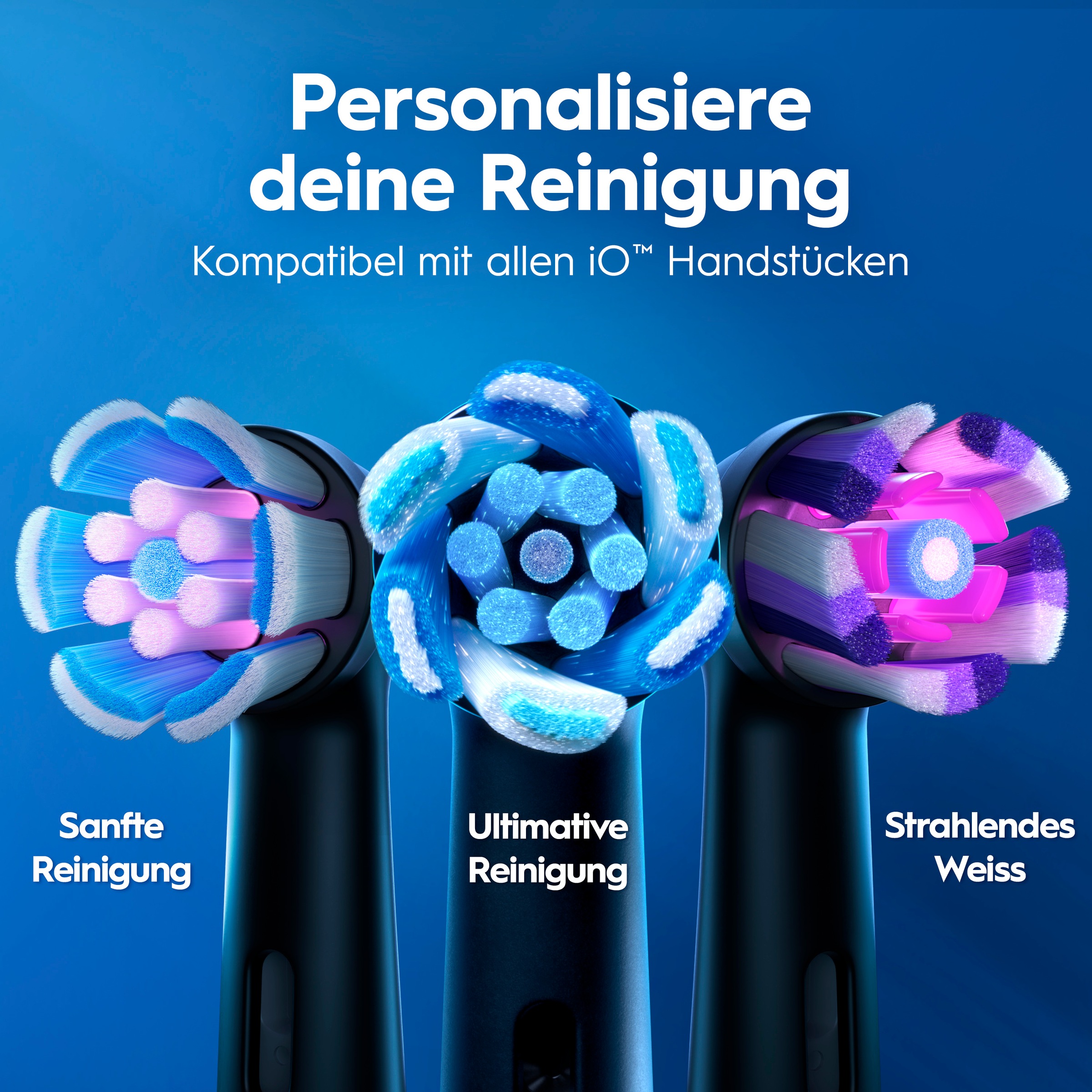 Oral-B Brosse à dents électrique »iO Series 2« 2 cuis Aufsteckbürsten Doppelpack, 2 Aufsteckbürsten, Reise-Etui