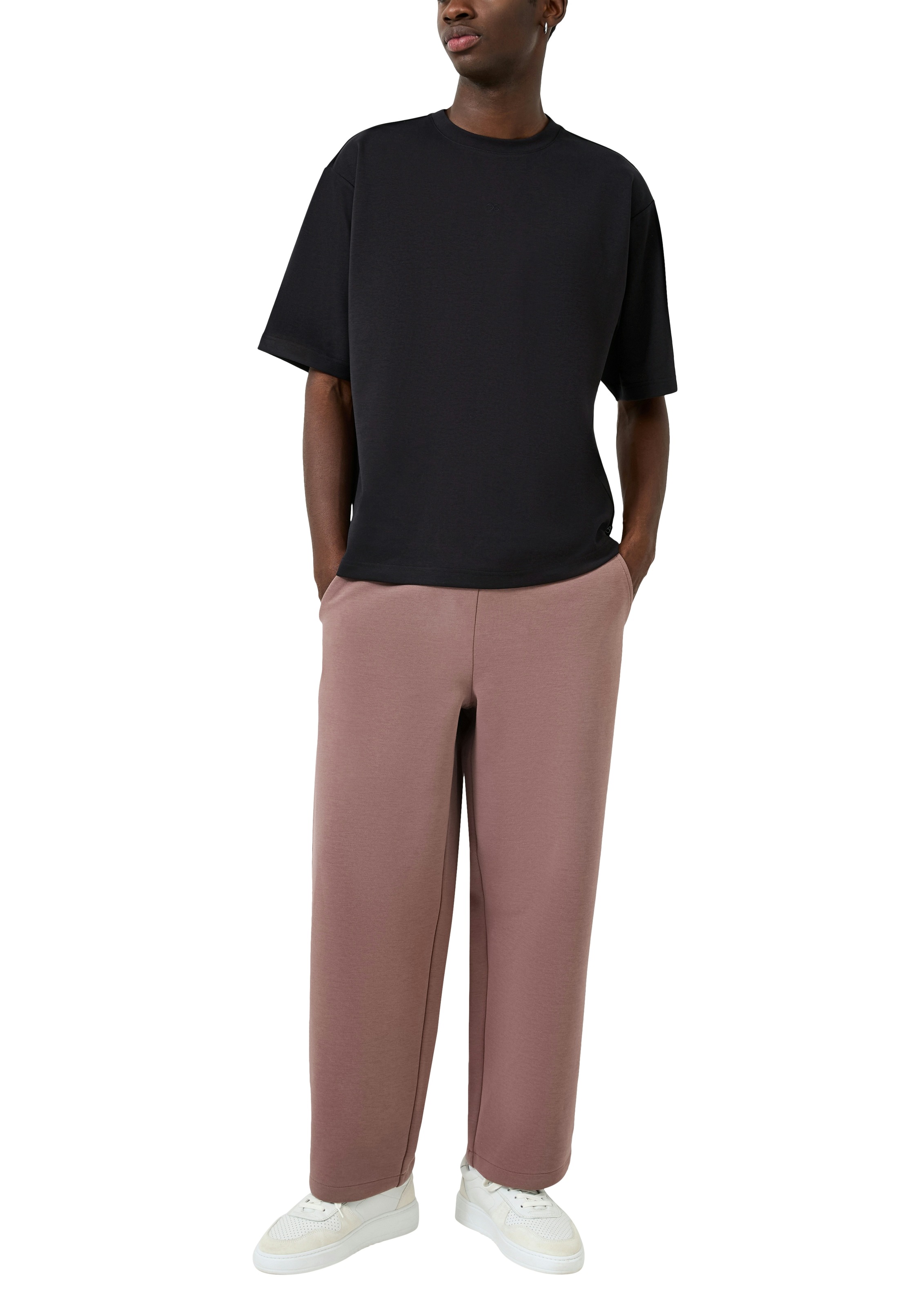 QS Kurzarmshirt mit kleiner Logo-Stickerei