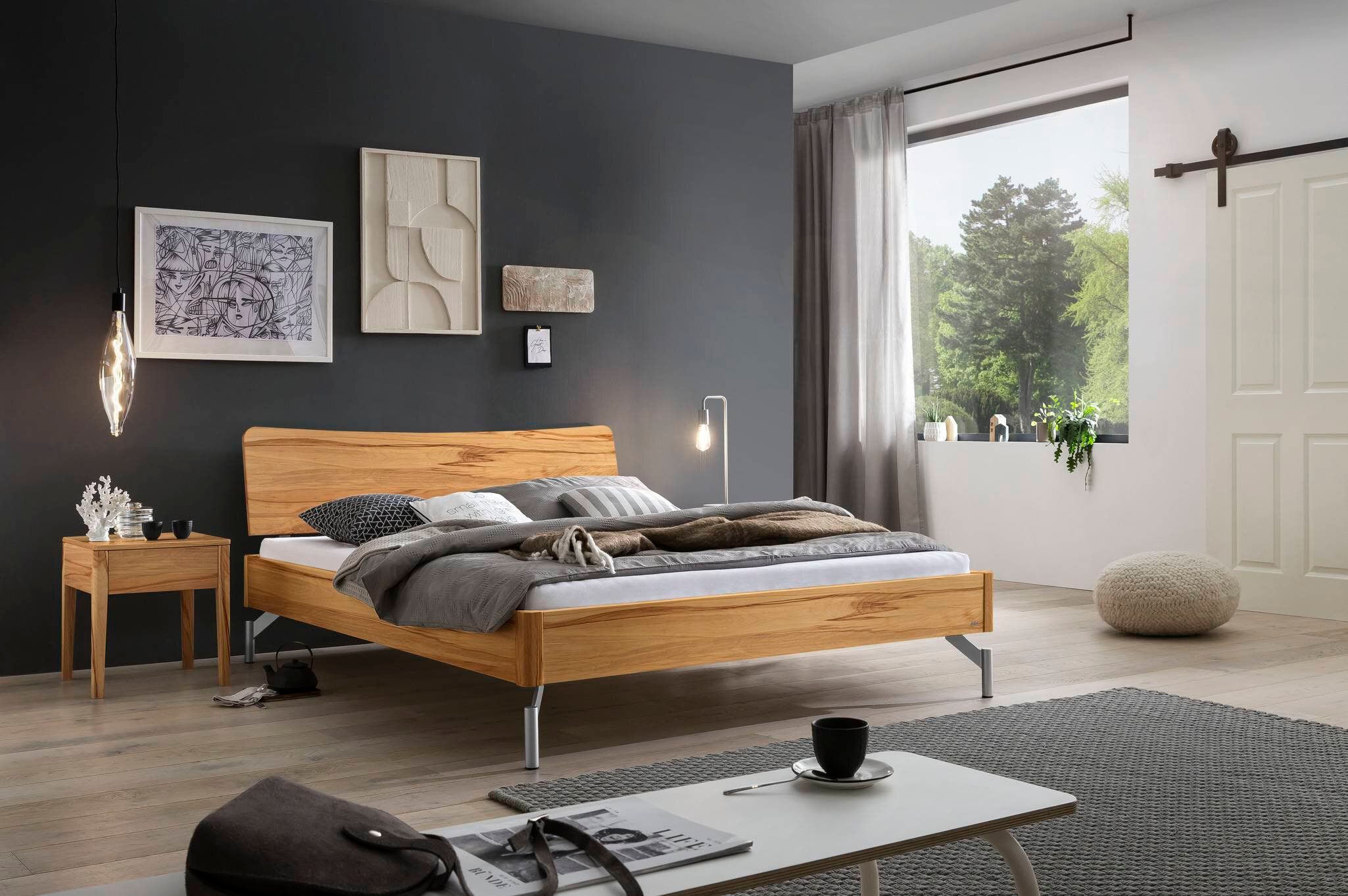 HASENA Lit en bois »Albinia« Lit en bois massif Albinia, hauteur pieds 20 cm