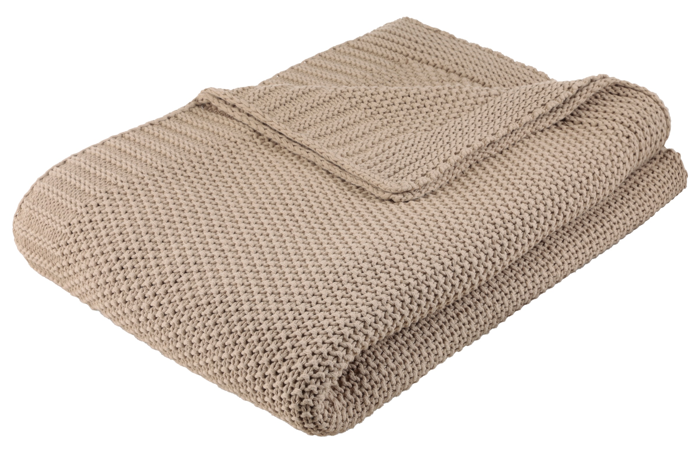 GOODproduct Wohndecke »Phelon« 100% Baumwolle, Trendiges Strickmuster, 130 × 170 cm,400 g/m²