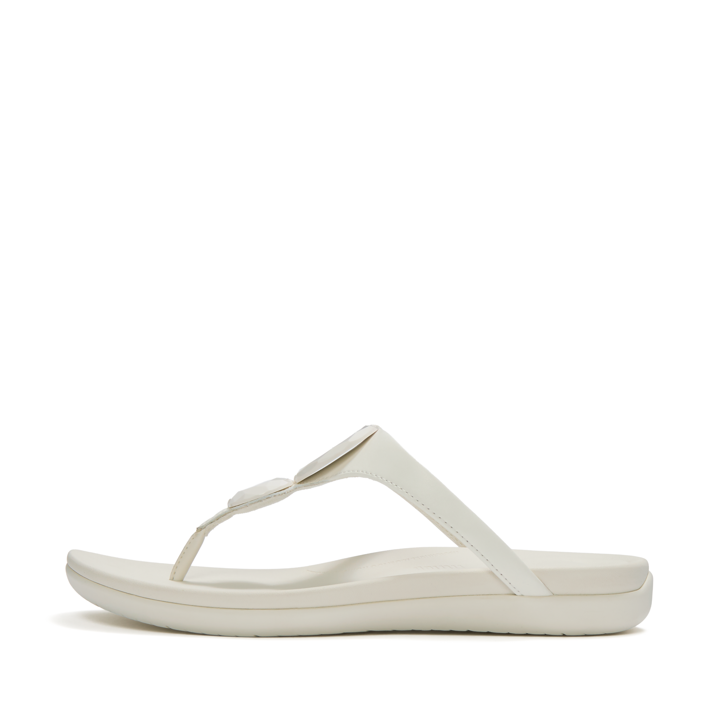 Fitflop Zehentrenner »SOLAY GLOSSY-DISC TOE-POST SANDALS«  Dianette, Sommerschuh mit Metallic Detail