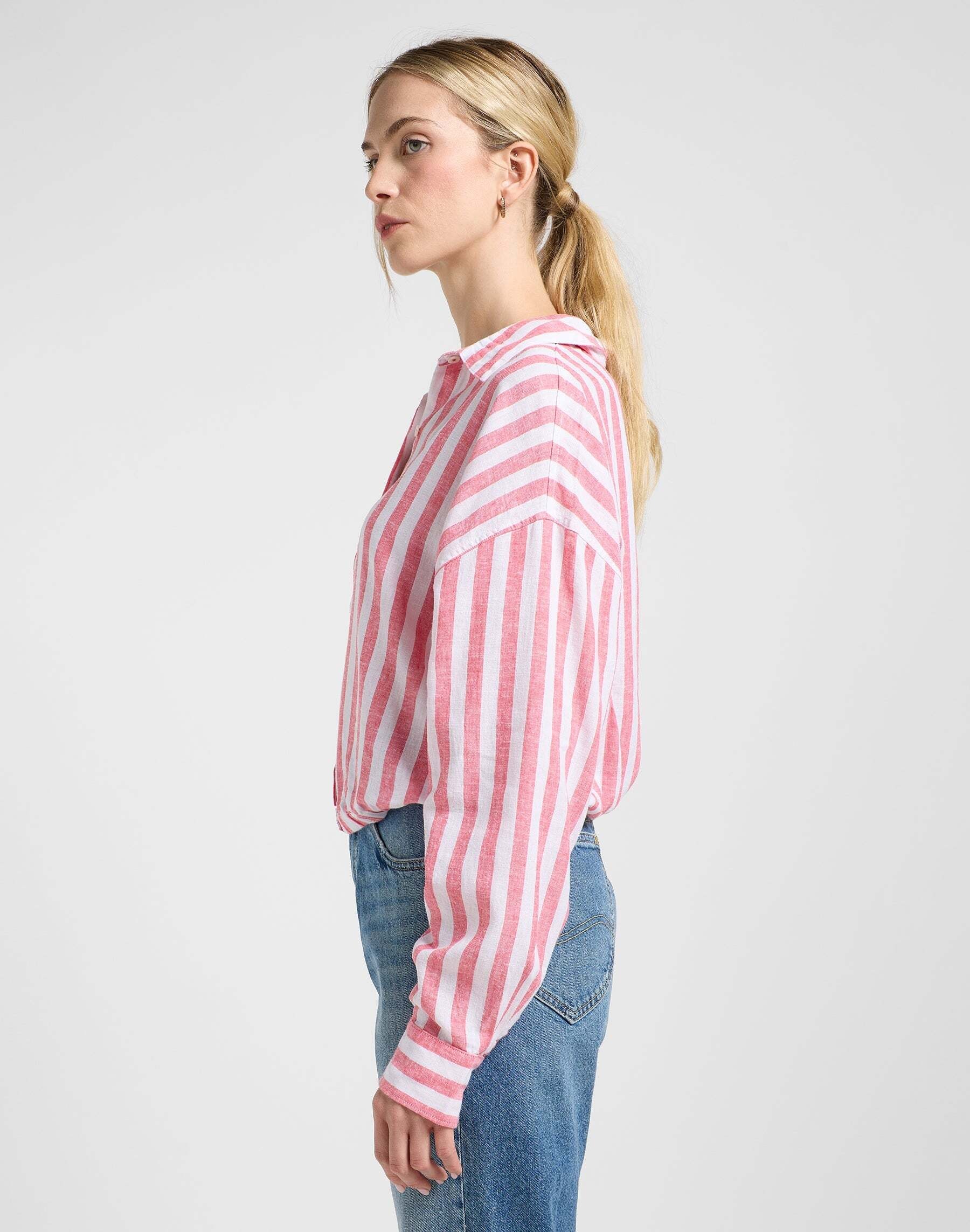 Lee® Blouse à manches longues »Lee Leinenhemd Elasticated Shirt«