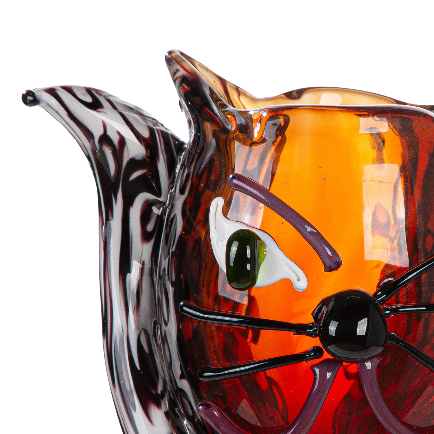 GILDE Vase de table »Gesichtsvase Katze Cat braun H. 27 cm«