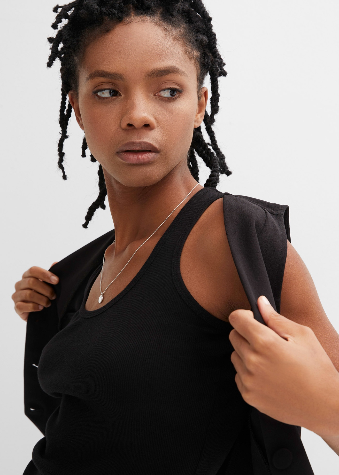 bonprix Tanktop Packung, 2 Ringerrücken, Ripp-Qualität