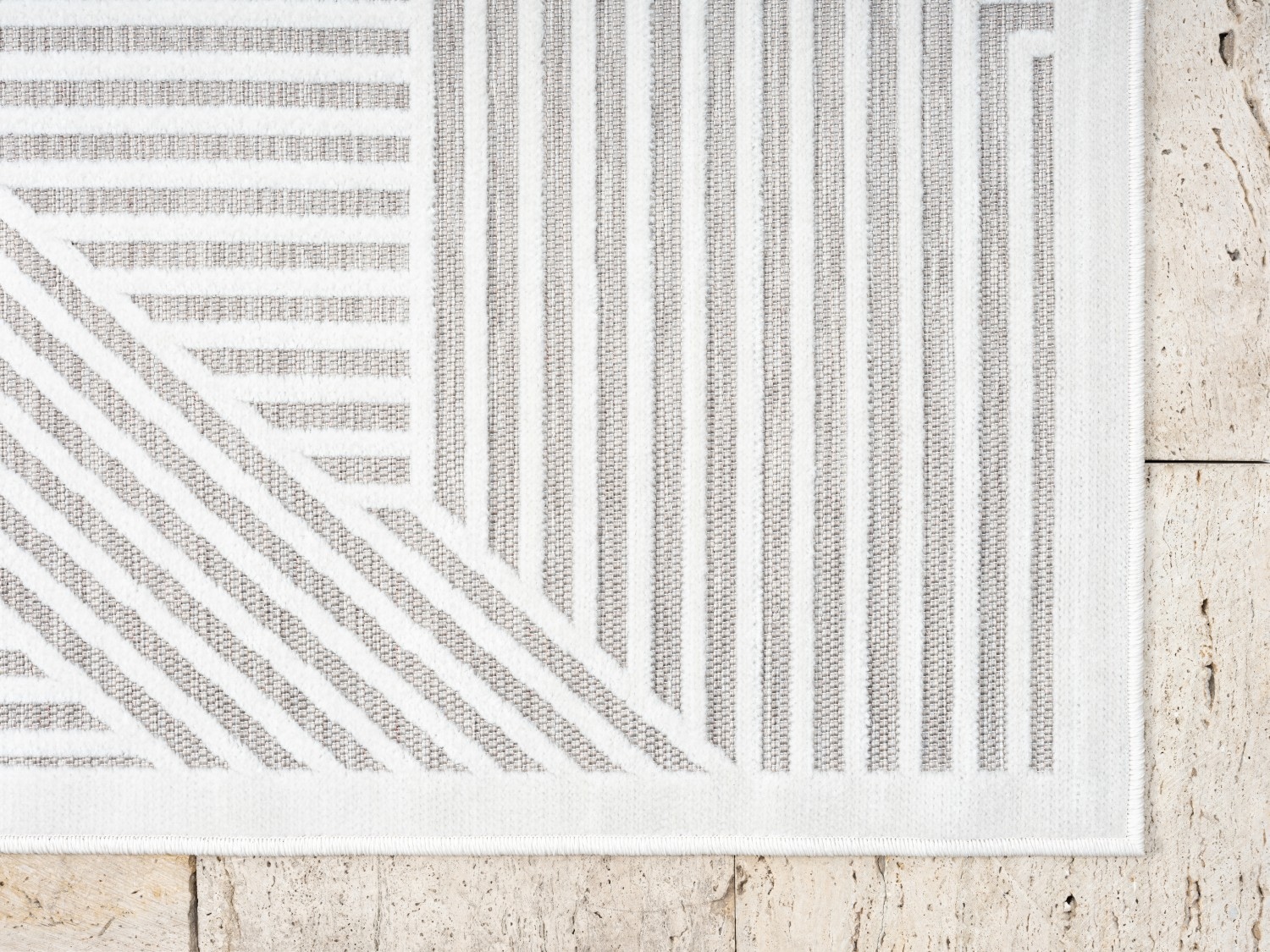 Myflair Möbel & Accessoires Tapis »Vill, LAGERRÄUMUNG!« Rectangulaire 8 mm Höhe modernes Design, Hoch-Tief Effekt, Outdoor geeignet, Balkon, Terrasse