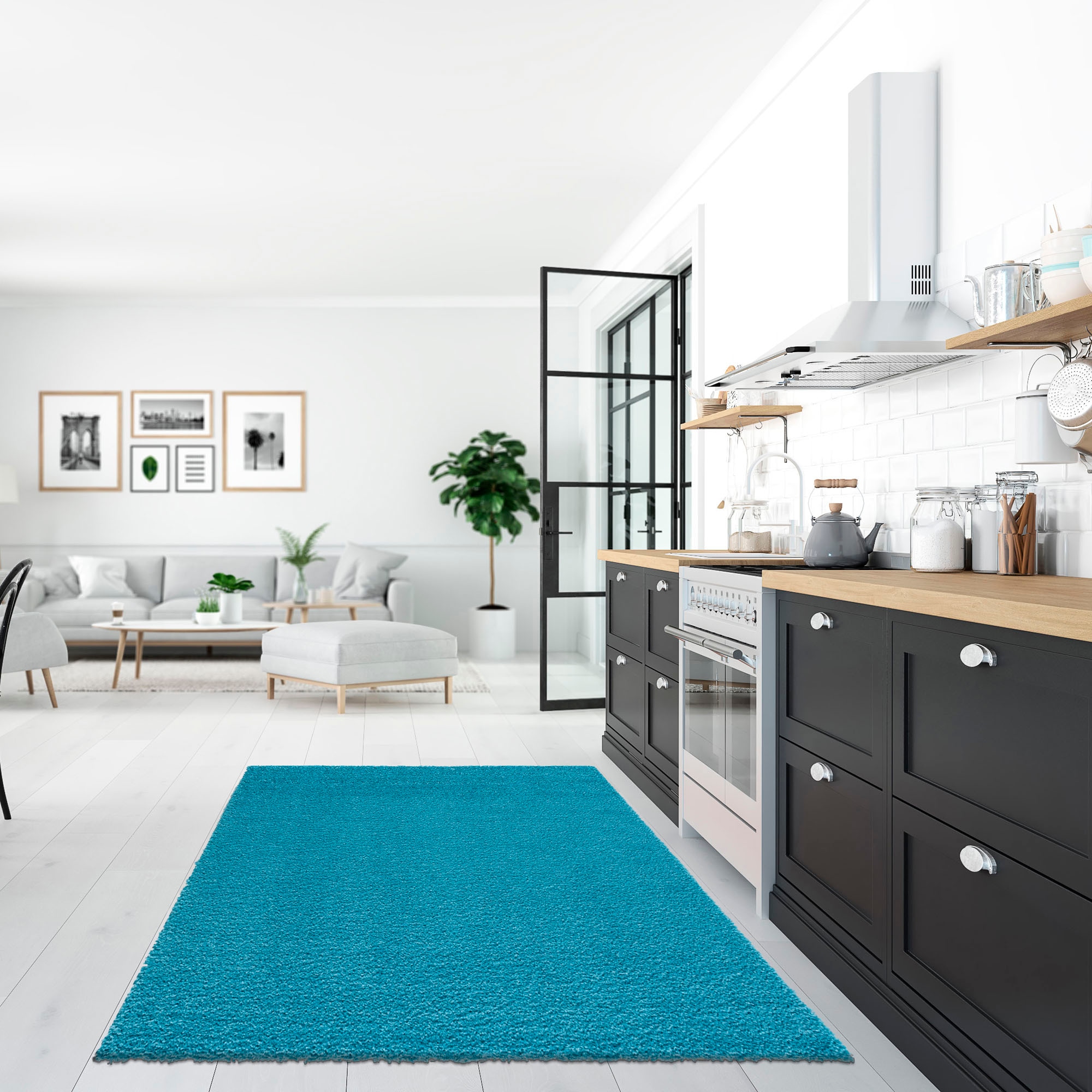 Sanat Tapis à poils longs »LOCA« Rectangulaire 30 mm Höhe Wohnzimmer, Langflor, Shaggy, Schlafzimmer