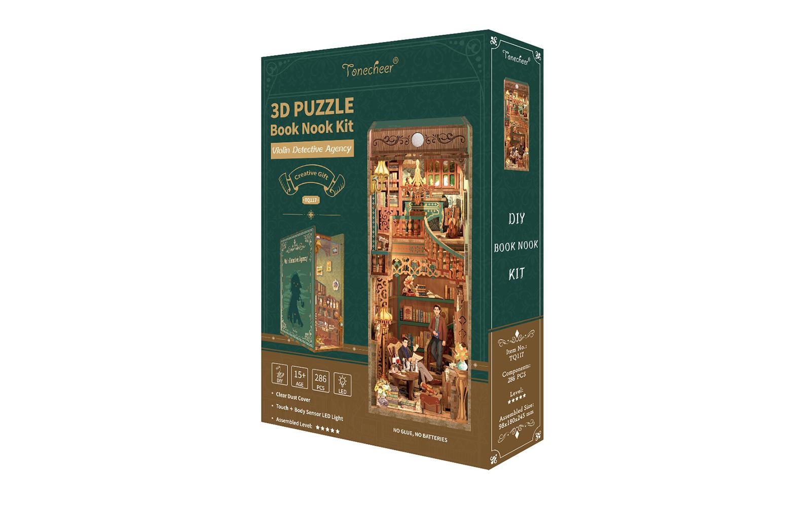   Modellbausatz »Tonecheer Book Nook Violin Detective Agency« 286 Stk. tlg.