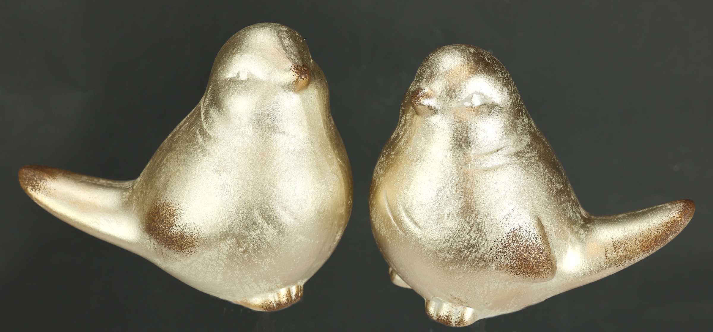 I.GE.A. Dekofigur »Vogel aus Keramik« 2er Set Ornament Statue Tierfigur Skulptur Dekovogel Vogelfigur