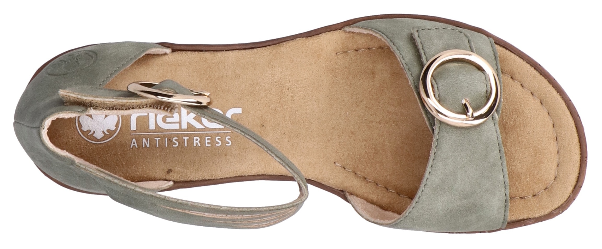 Rieker Sandales compensées  Chaussure d'été, chaussure de vacances, sandale avec bride tendance à la cheville