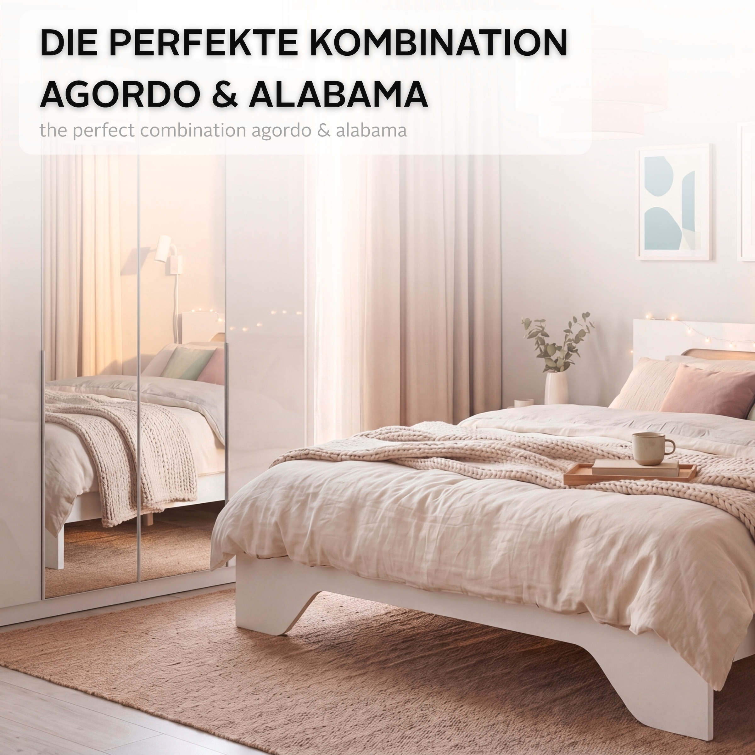 GOODproduct Lit »Doppelbett Holzbett Futonbett AGORDO« Surface de couchage : 180x200 cm,  avec élégante tête de lit en chêne Artisan MADE IN GERMANY