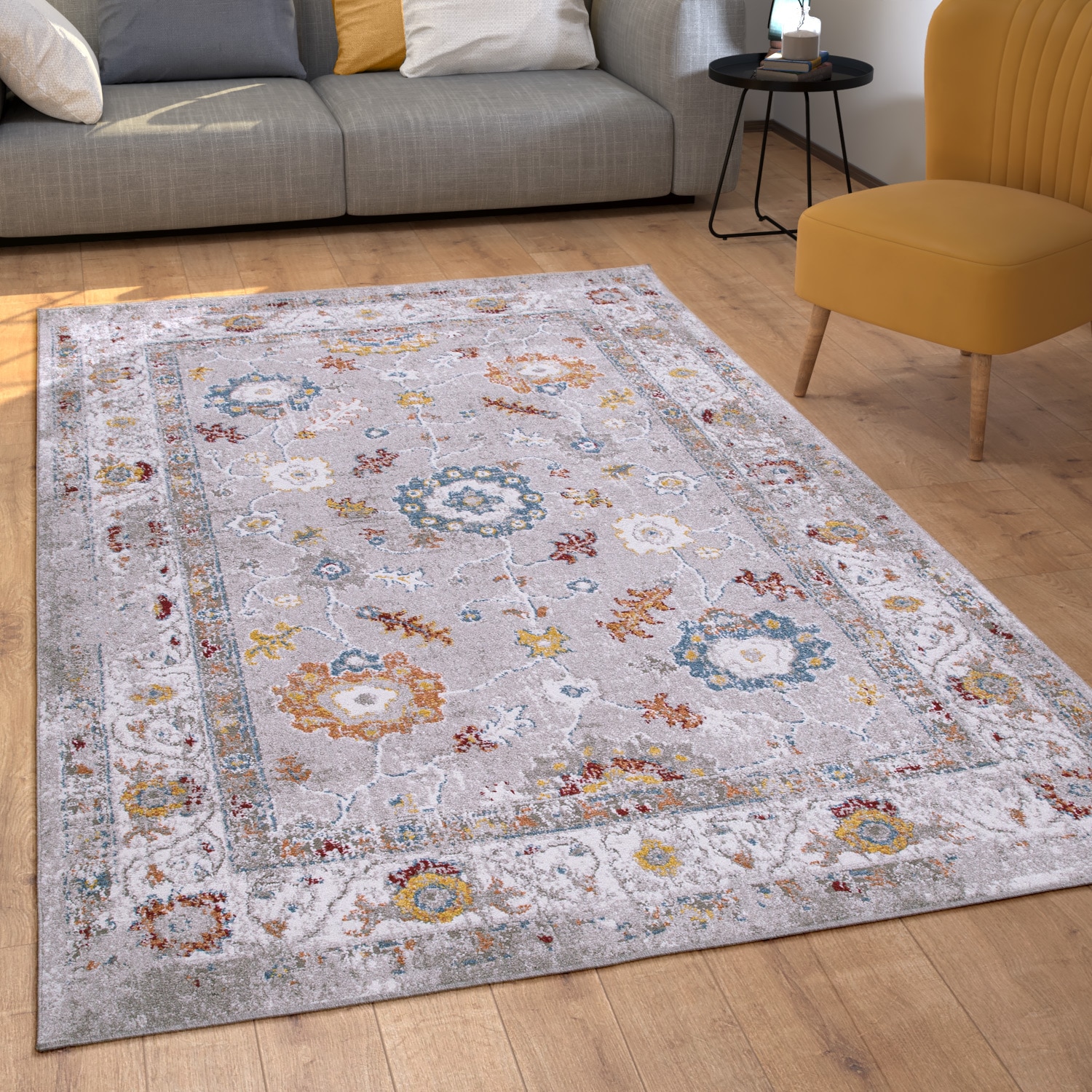 Paco Home Tapis »Palermo 563« Rectangulaire 13 mm Höhe Kurzflor, Orient-Optik, Vintage Design