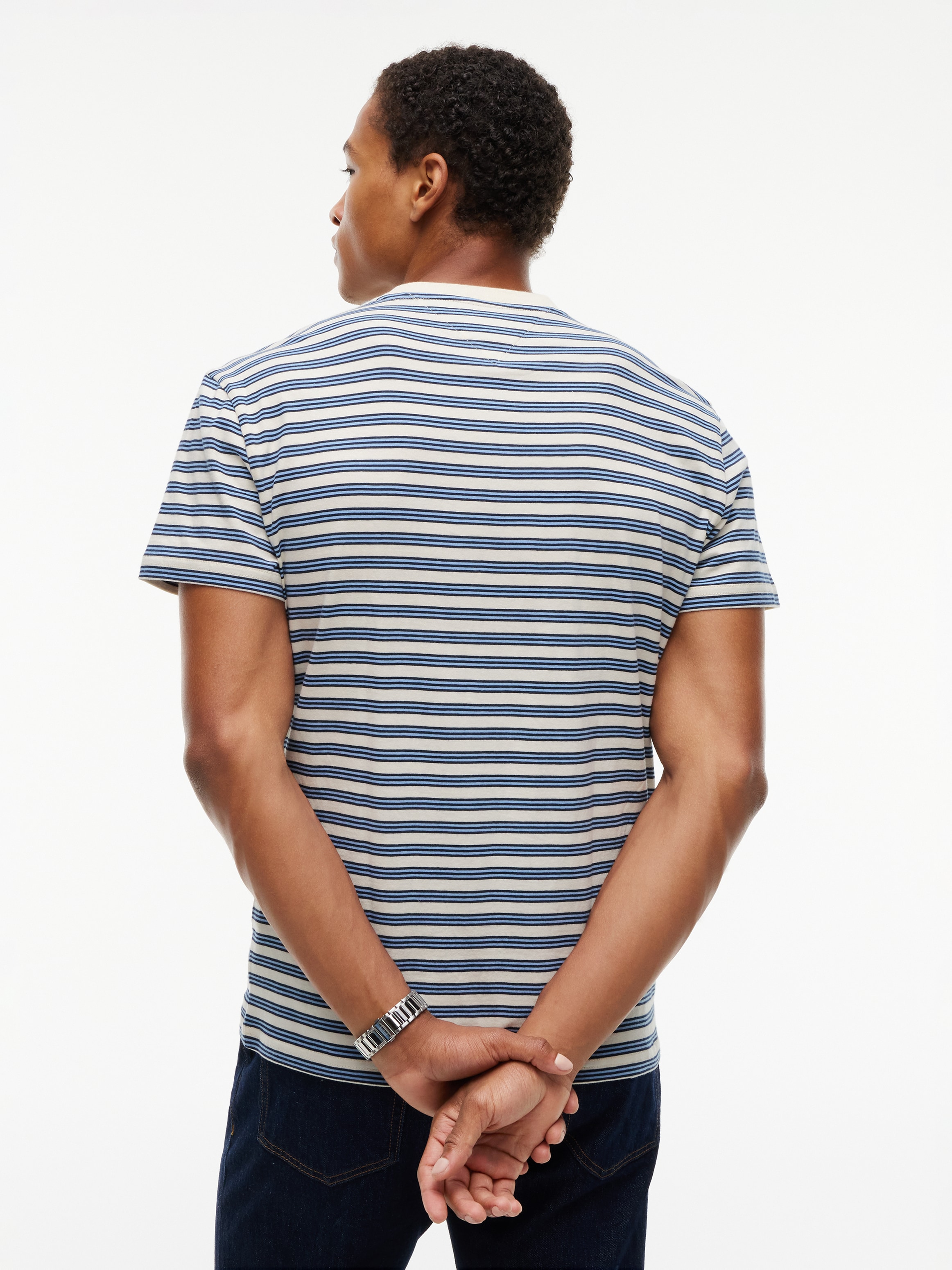 Tommy Jeans T-shirt »REGULAR STRIPE TEE« Coupe regular avec motif à rayures