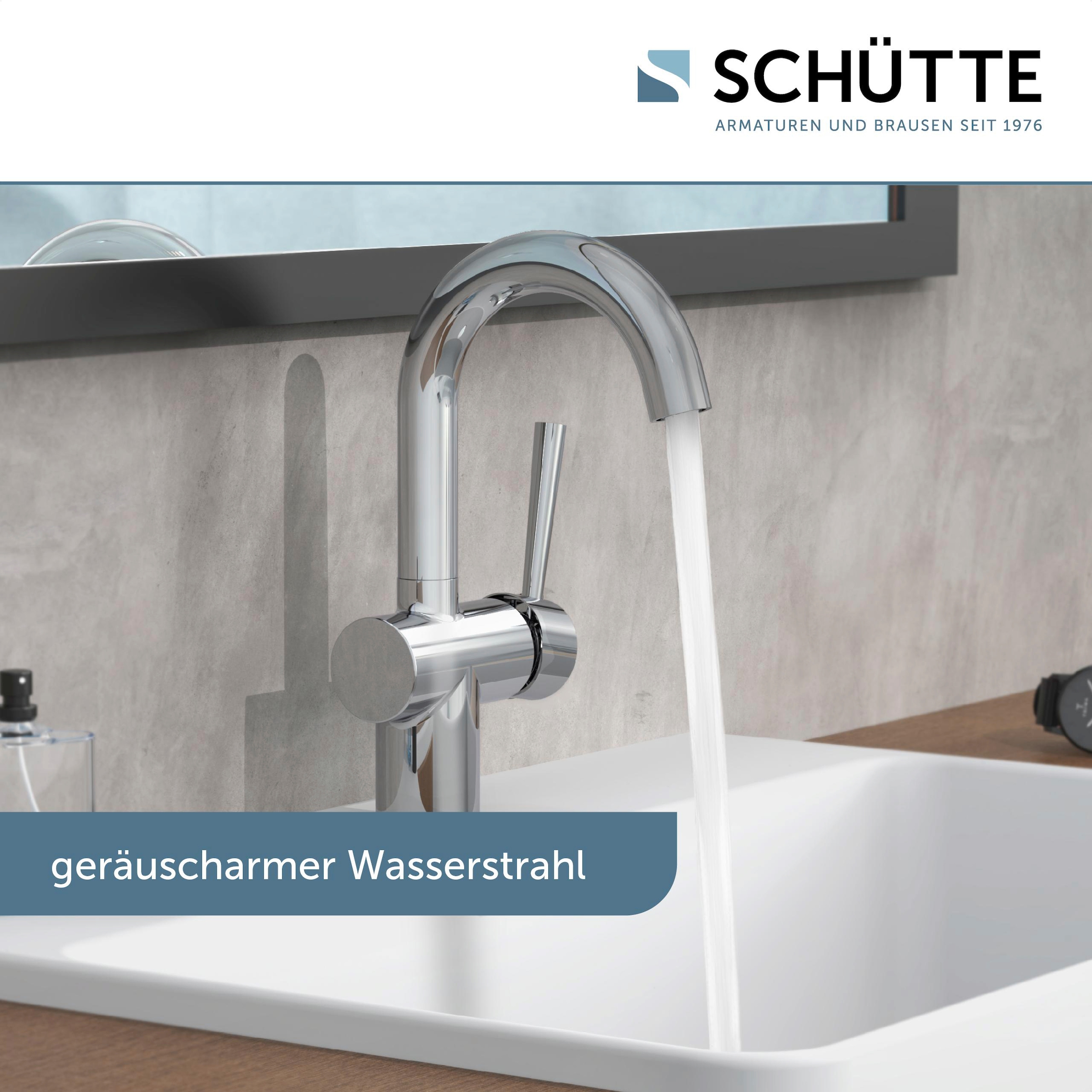 Schütte Robinet de lavabo »CORNWALL« fonction économie d'énergie Cold-Start, pivotant à 150°, incl. pop-up