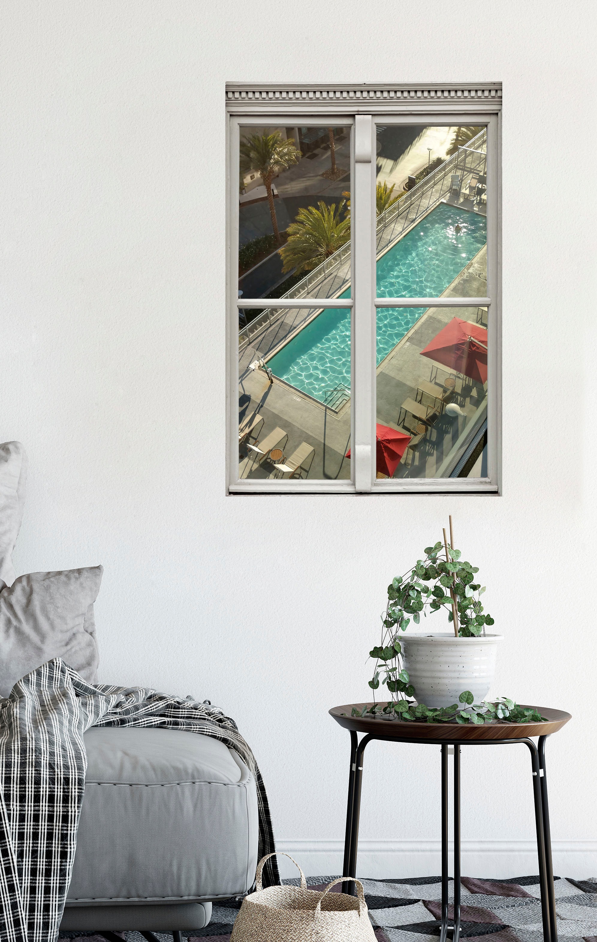 queence Wandsticker »Pool« Wandsticker, Wandbild, selbstklebend, 3D, Fenster