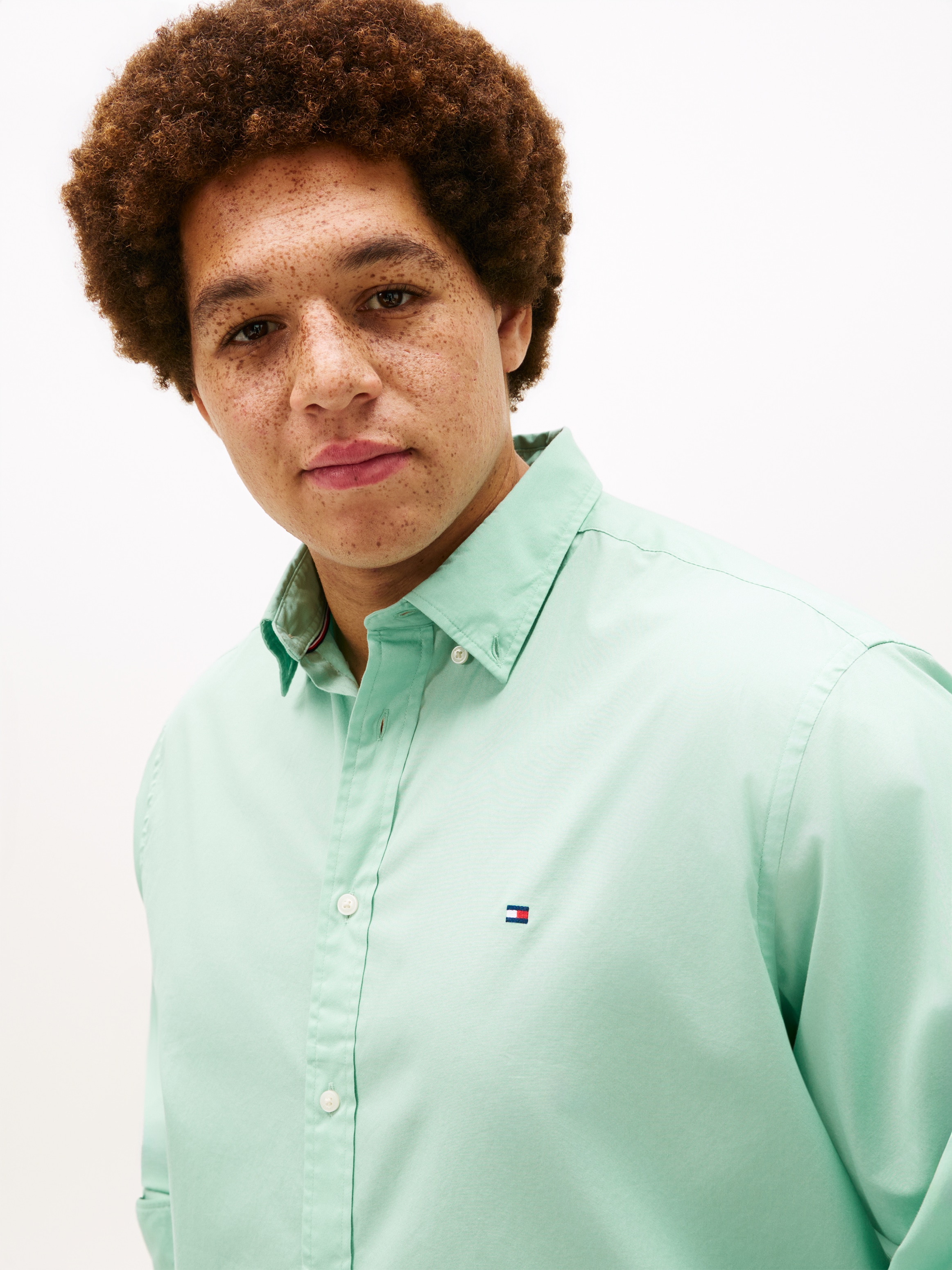 Tommy Hilfiger Big & Tall Langarmhemd »BT-FLEX POPLIN SOLID« Grosse Grössen, regular fit