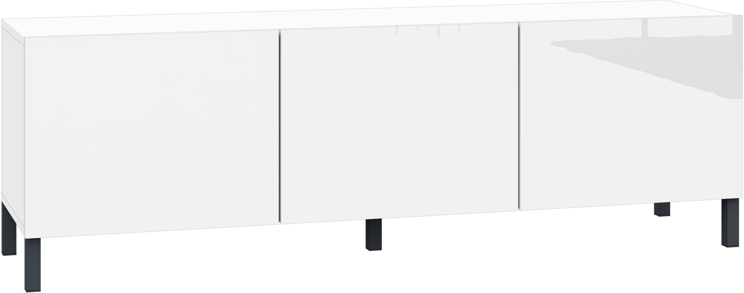 borchardt Möbel Table basse »Sophia, TV-Schrank mit Metallfüssen« Metallfüsse, grifflose Optik