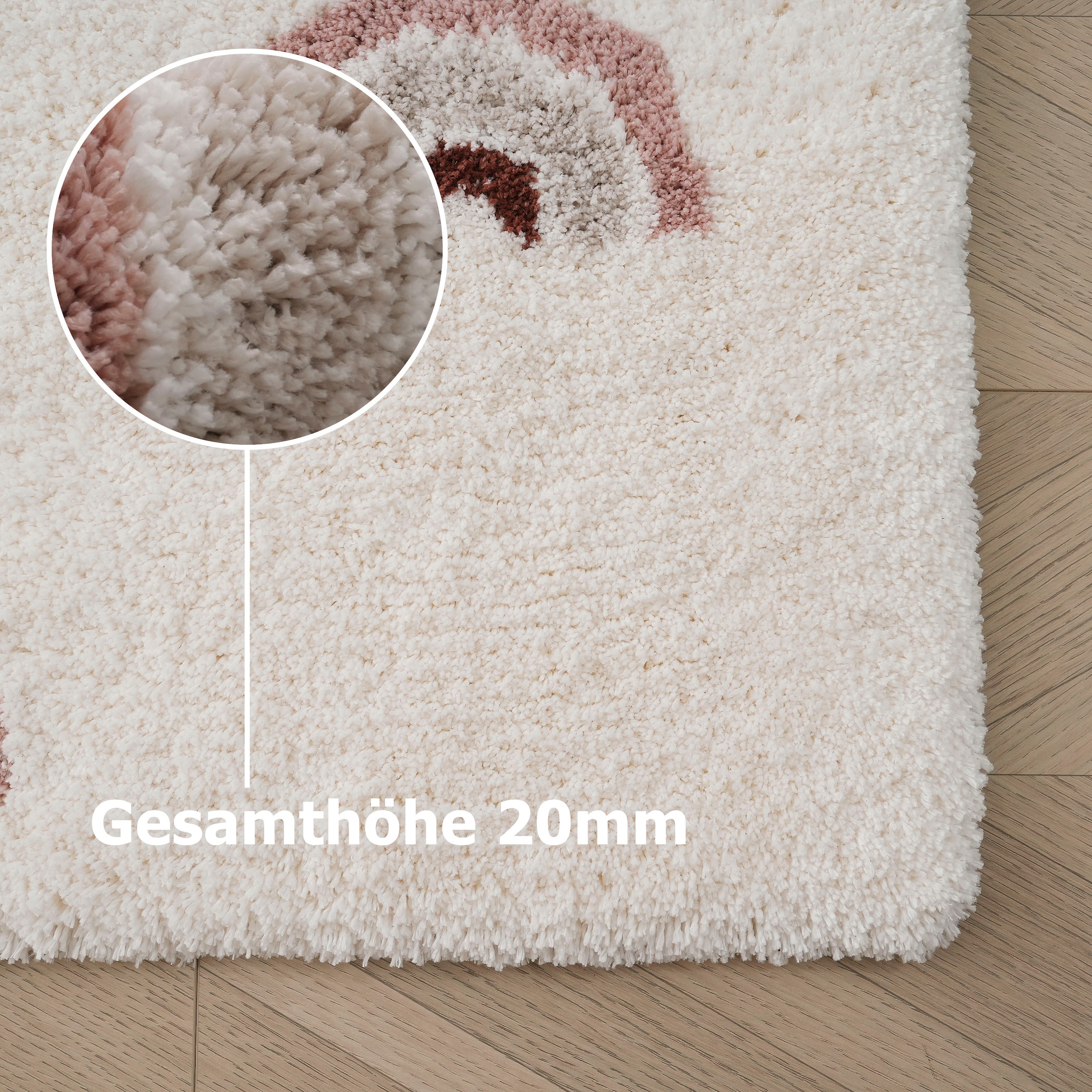 my home Kinderteppich »Regenbogen« rechteckig 20 mm Höhe weich, Pastell-Farben, modernes Design, Kinderzimmer